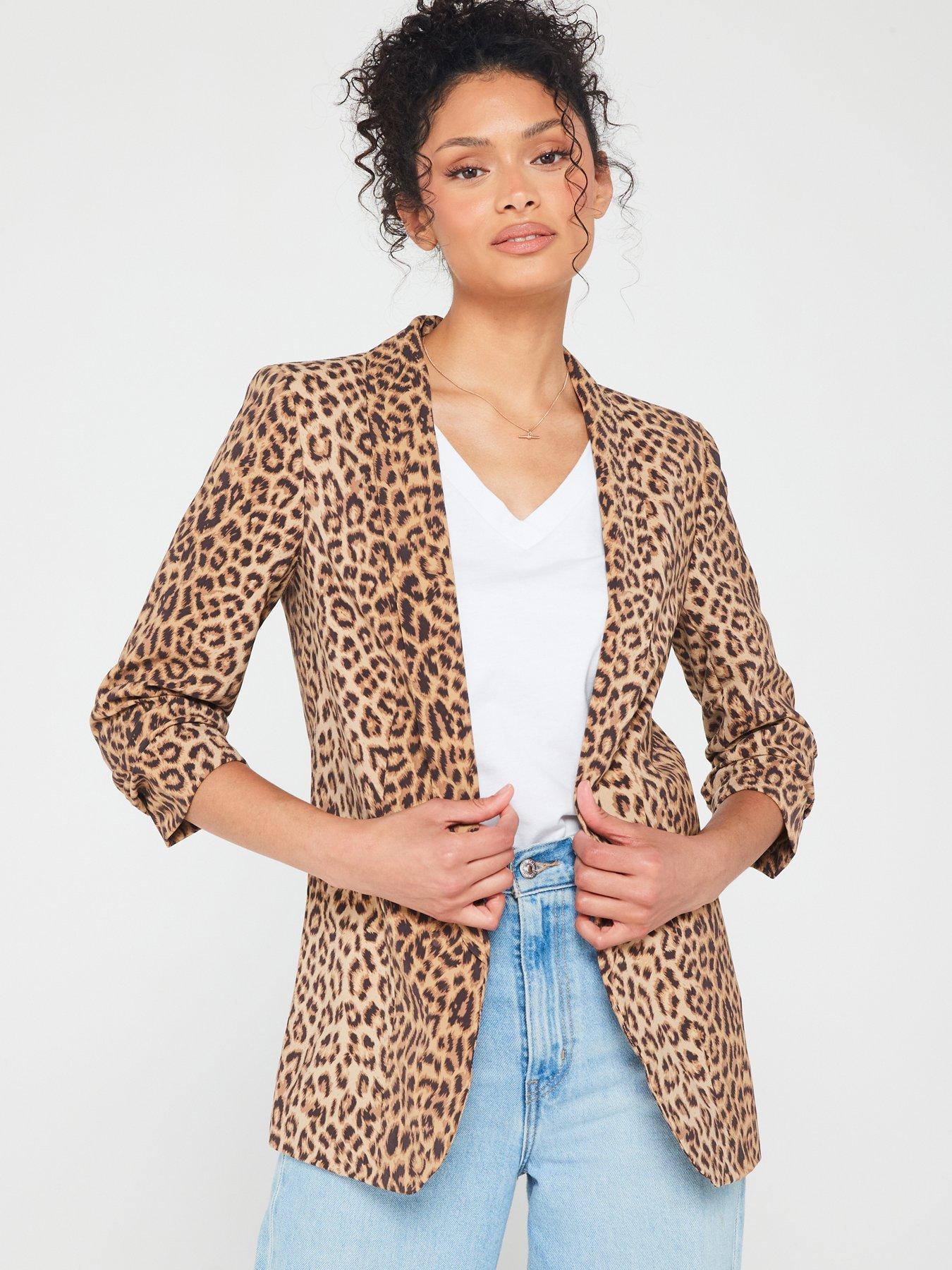 Leopard Print Blazer Multi