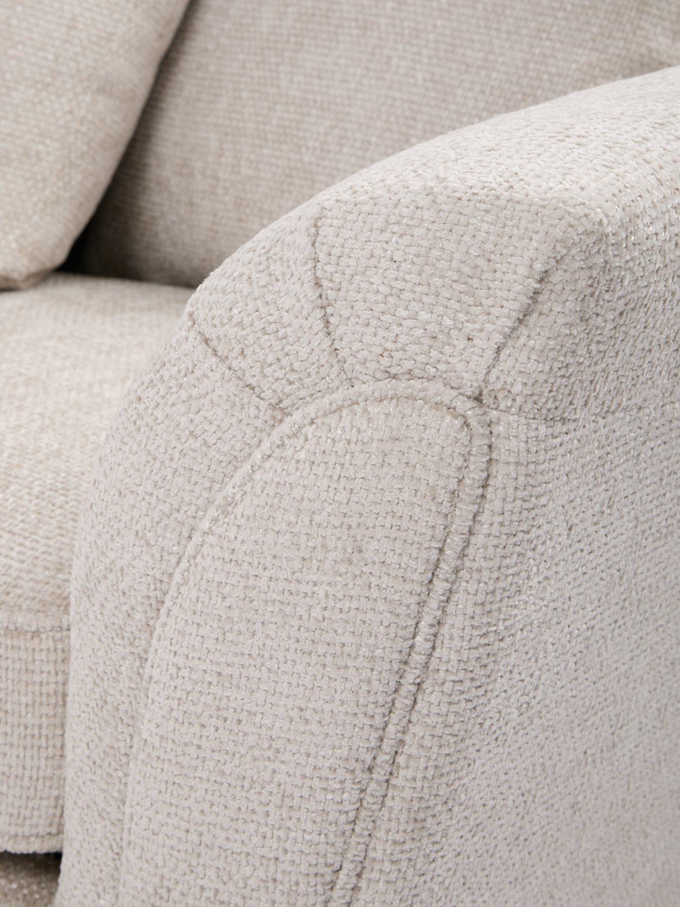 Very Home Dury Chunky Weave Scatterback Corner Group Sofa - Natural ...