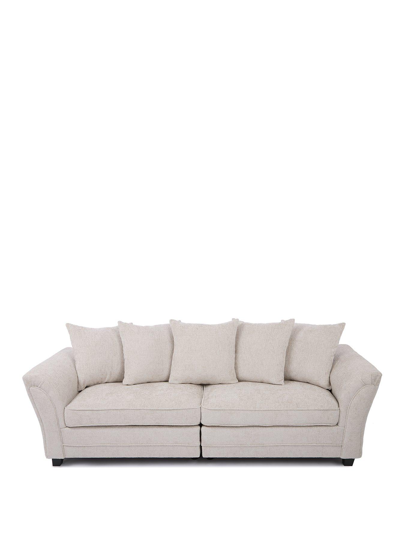 Image 2 of 7 of Very Home Dury Chunky Weave 4 Seater Scatterback Sofa - Natural -&nbsp;FSC&reg; Certified