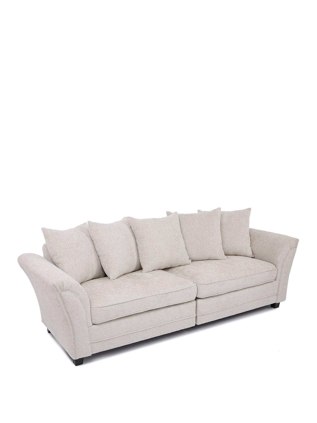 Image 3 of 7 of Very Home Dury Chunky Weave 4 Seater Scatterback Sofa - Natural -&nbsp;FSC&reg; Certified