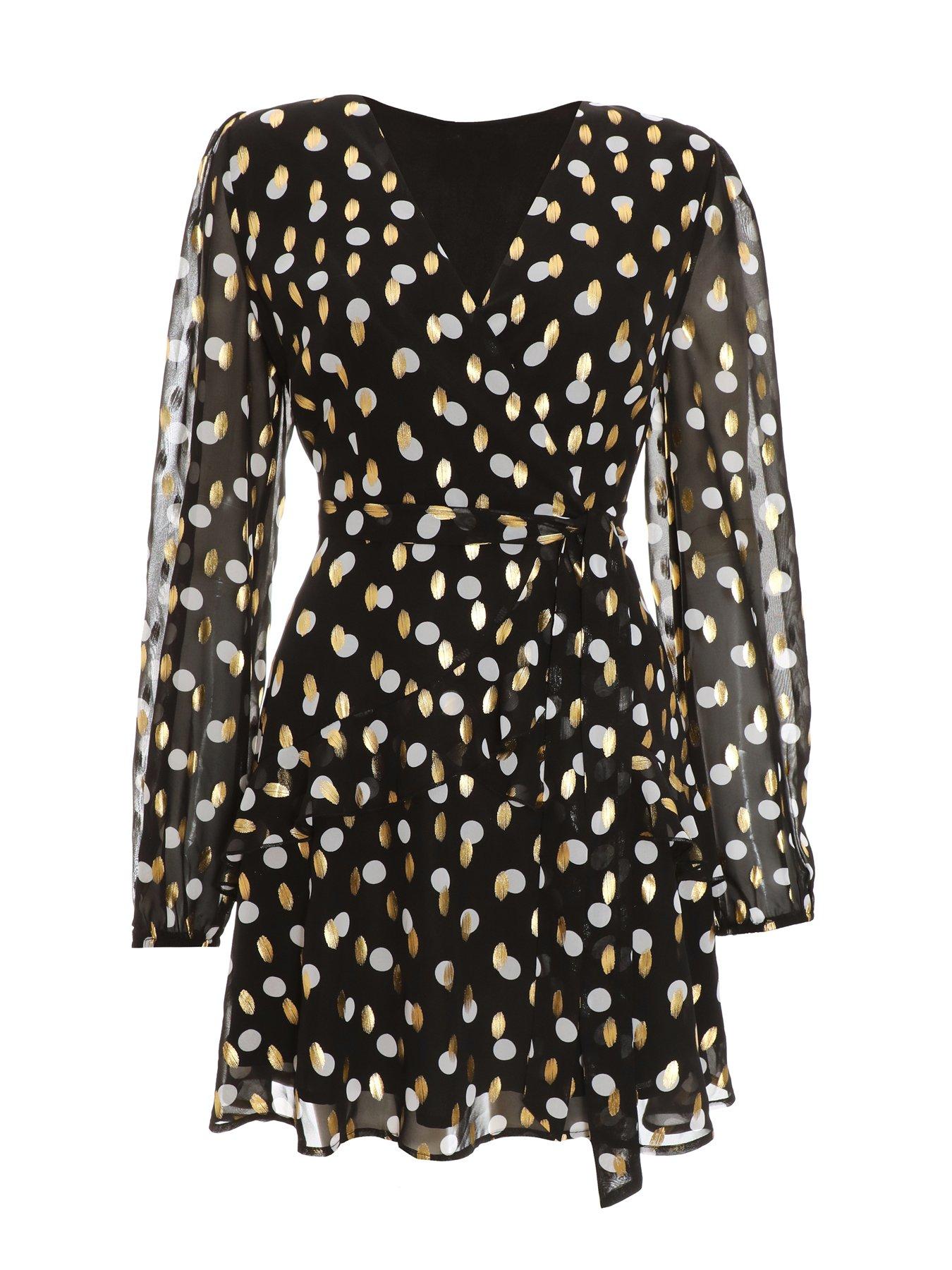 quiz polka dot skater dress
