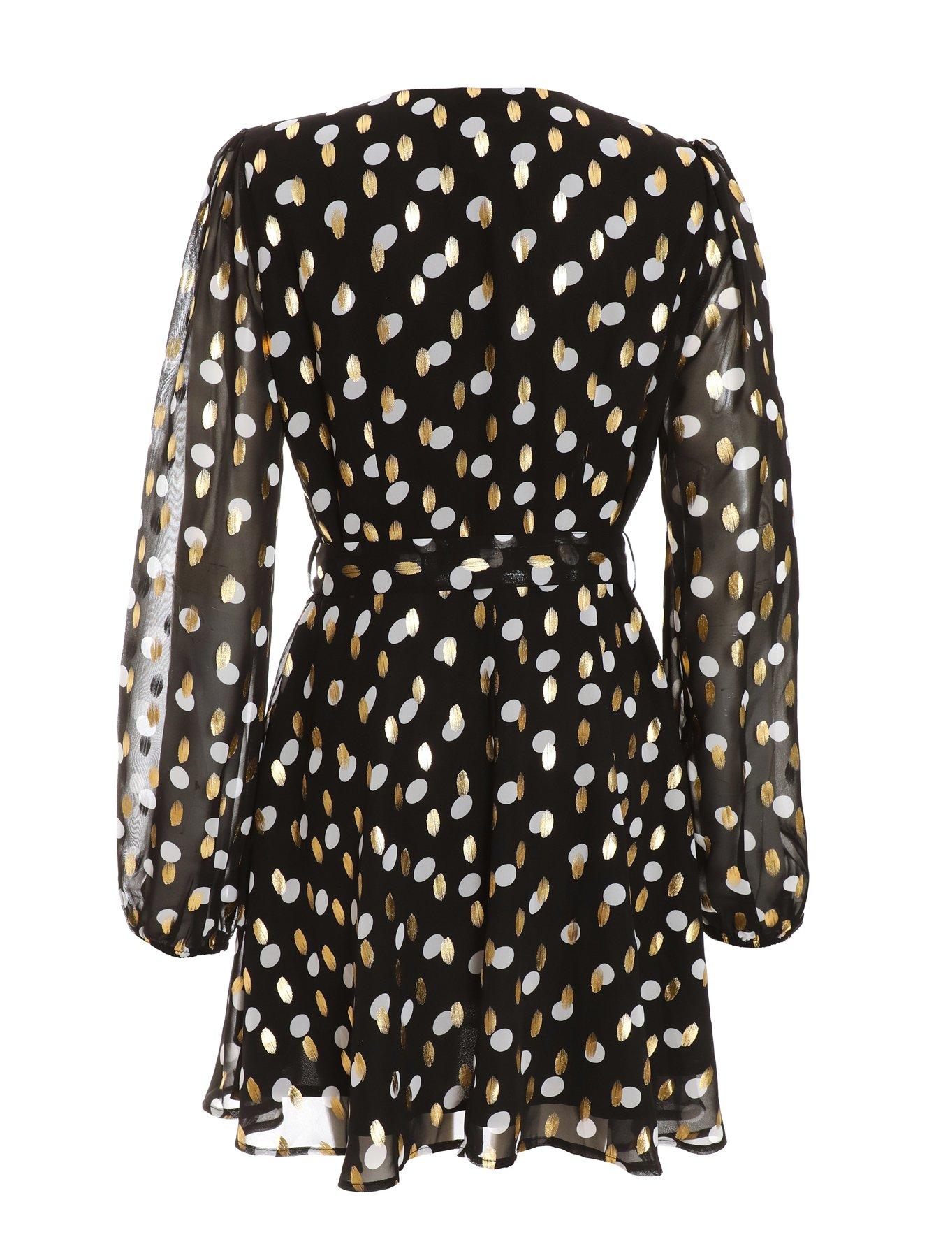 quiz polka dot skater dress