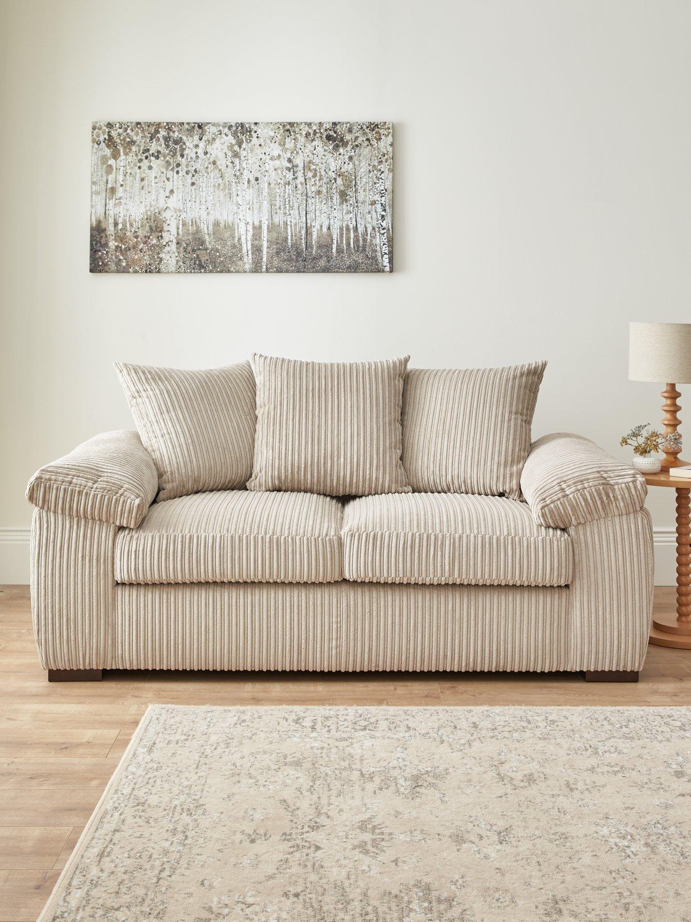 Cream scatter store back sofa