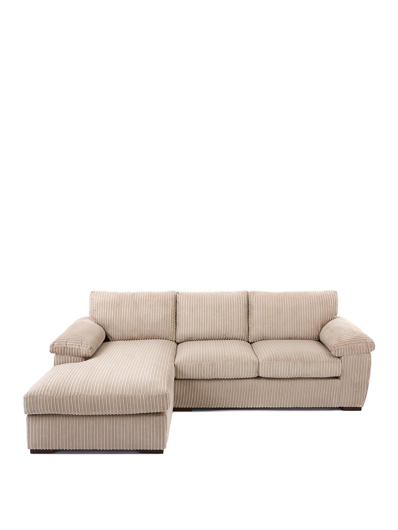 Very Home Amalfi 3 Seater Standard Back Left Hand Fabric Corner Chaise