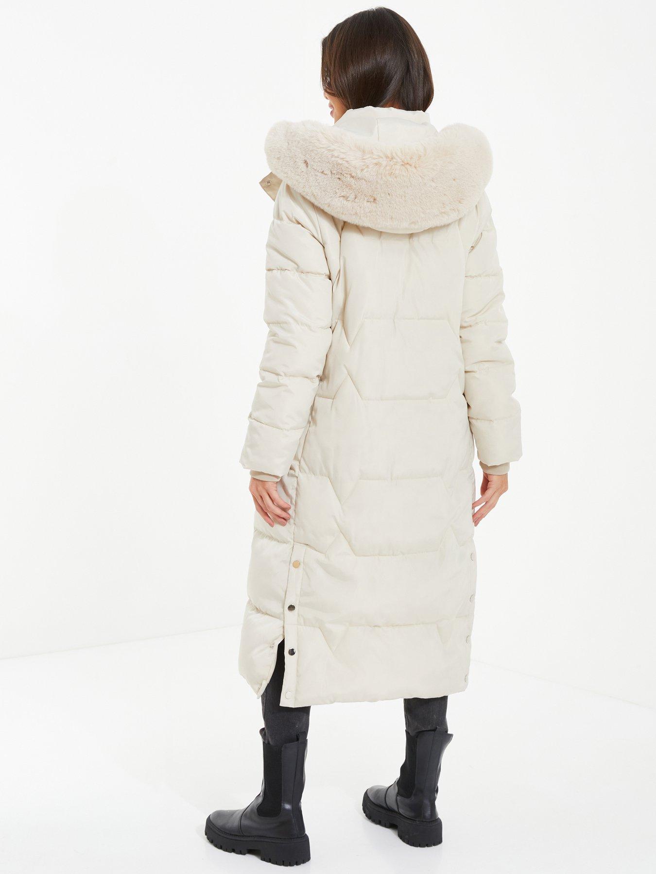 Quilted Coat Cream Winter Coats Uk M&S Collection Stormwear