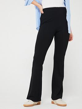 vero moda high waist flare trouser - black