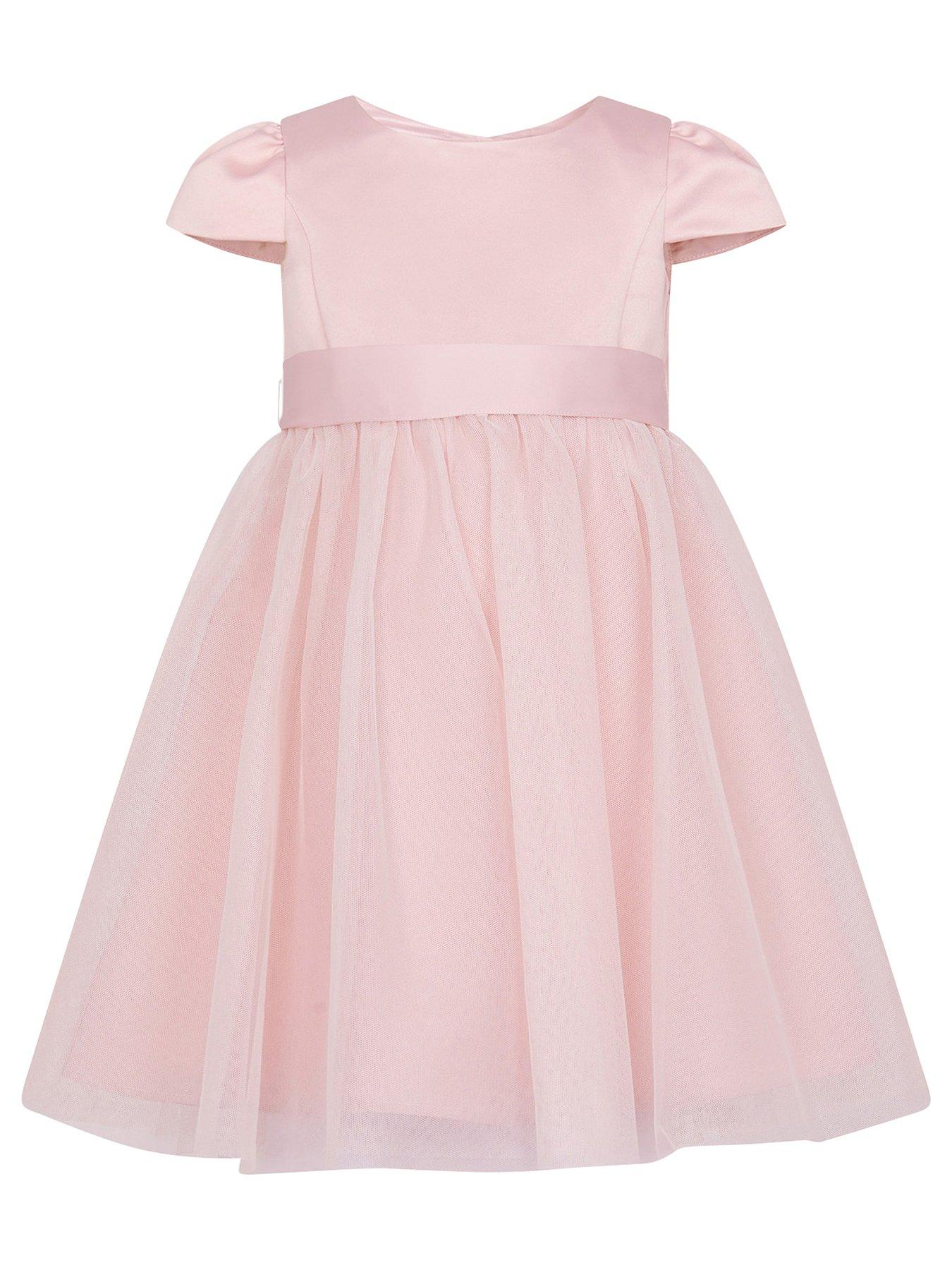 Image 1 of 3 of Monsoon Baby Girls Tulle Bridesmaid Dress - Pink