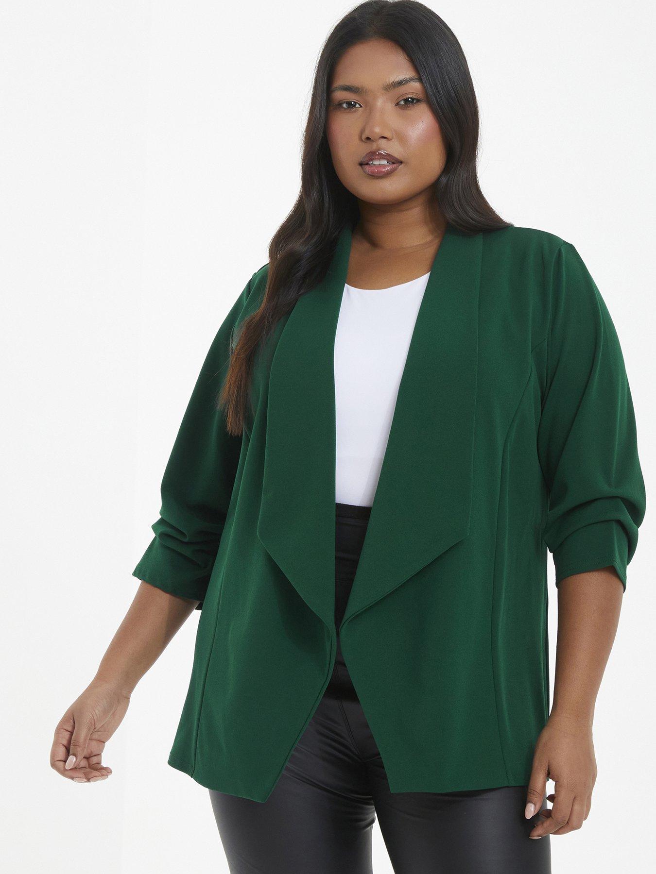 Quiz Curve Curve Bottle Green Waterfall Blazer Very