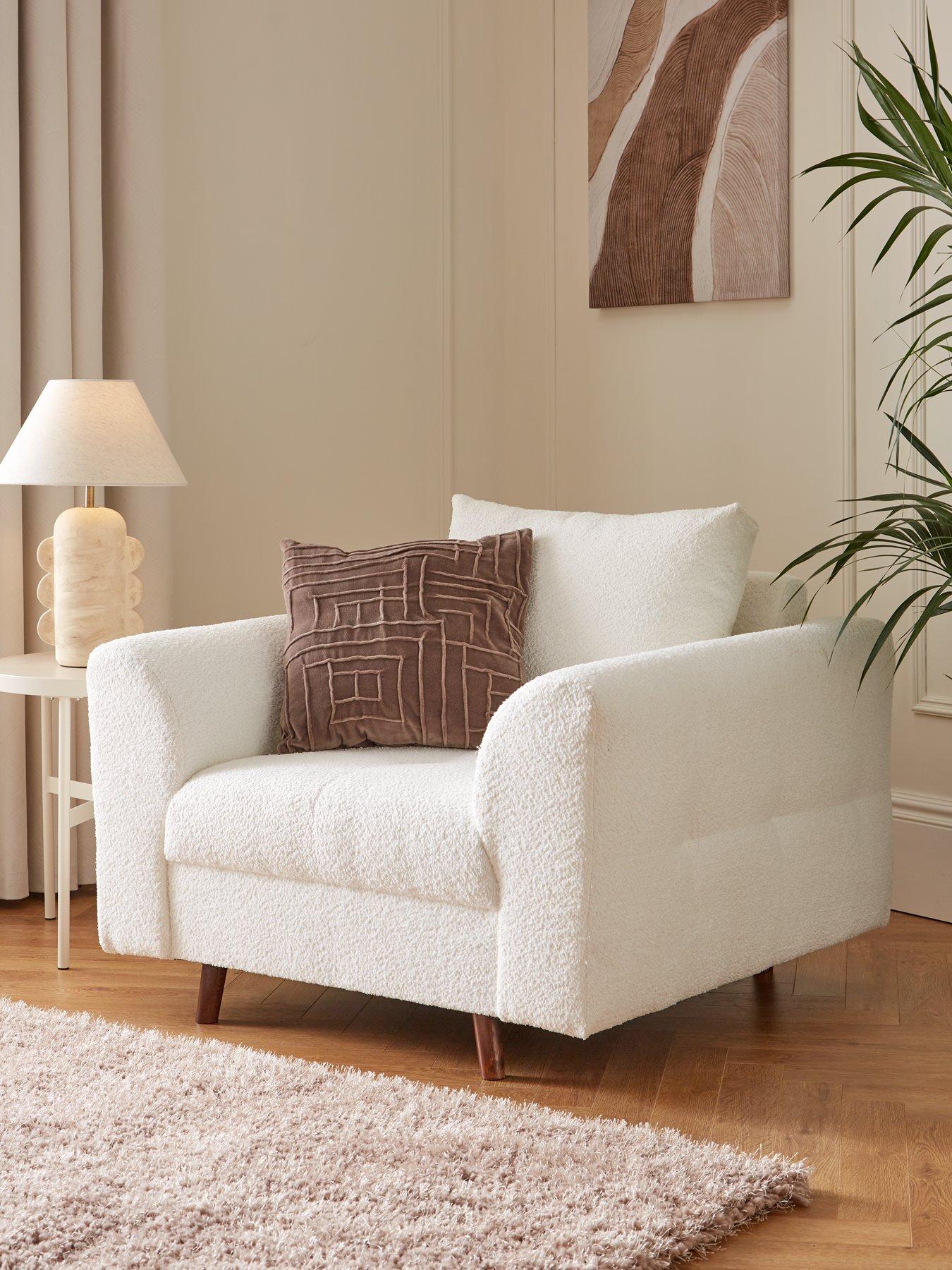 Product photograph of Very Home Rune Armchair - Cream - Fsc Reg Certified from very.co.uk