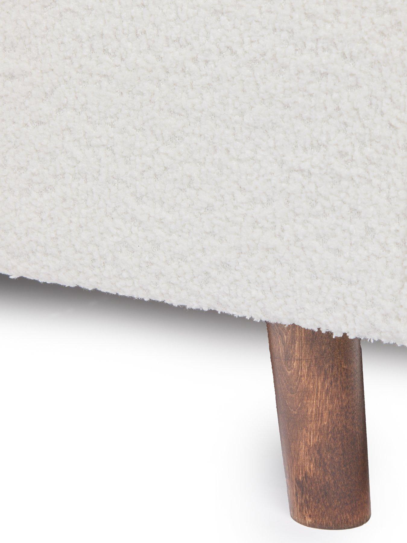 Very Home Rune Fabric Footstool - Cream - FSC® Certified | Very.co.uk