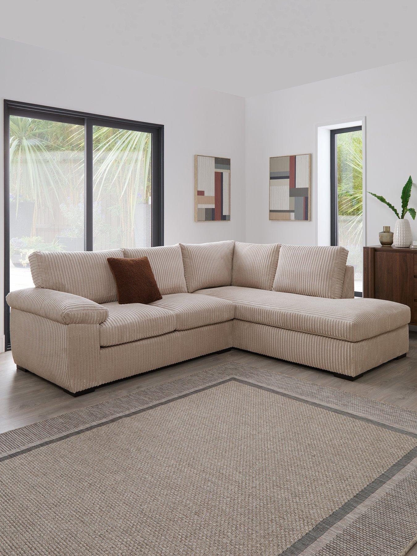 Very Home Amalfi Standard Back Right Hand Fabric Corner Chaise Sofa
