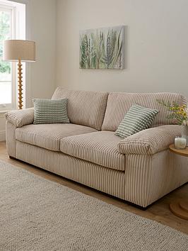 Product photograph of Very Home Amalfi Standard Back 2 Seater Fabric Sofa - Cream - Fsc Reg Certified from very.co.uk