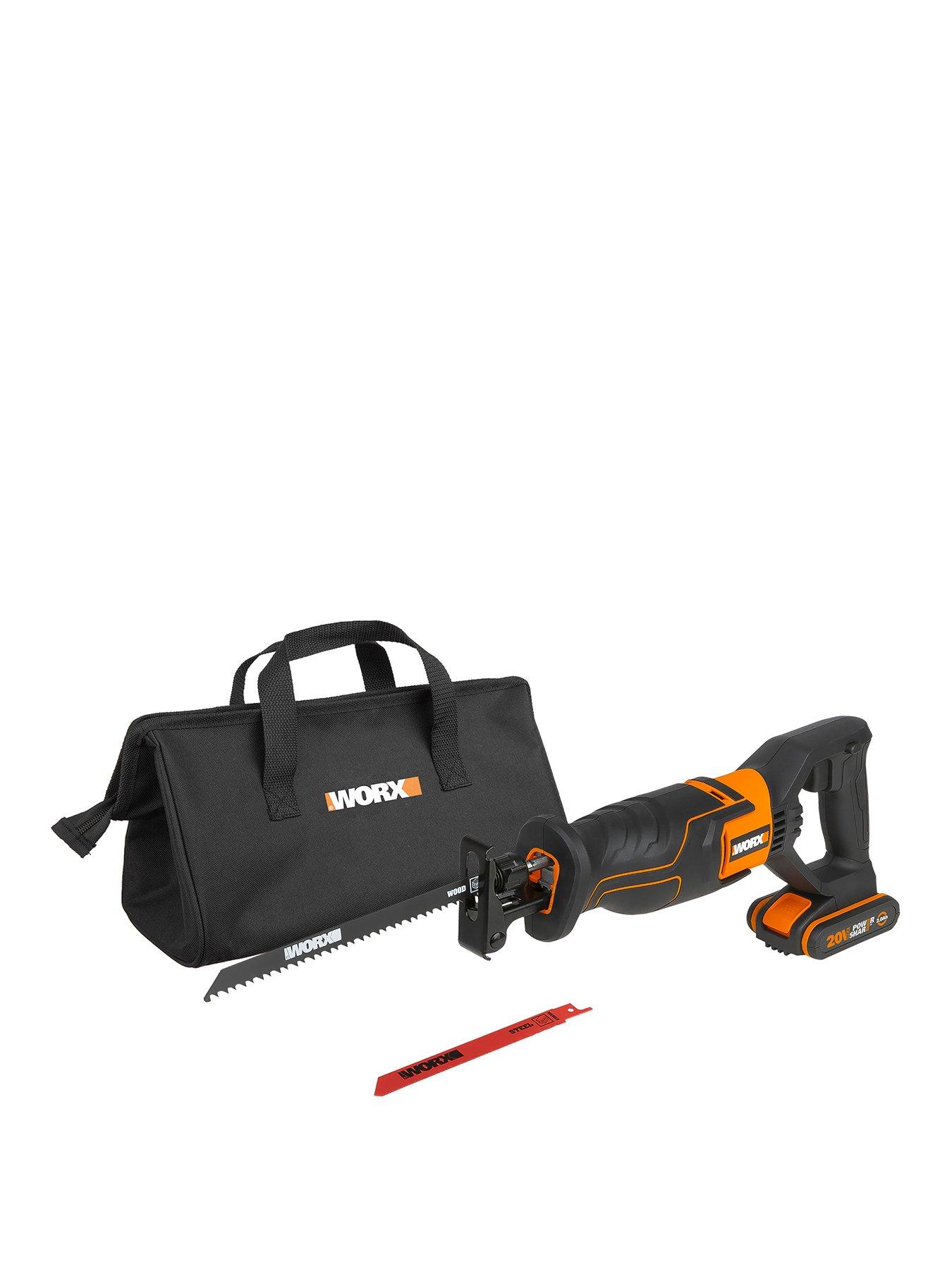 Product photograph of Worx Wx500 20v Max Cordless Reciprocating Saw from very.co.uk