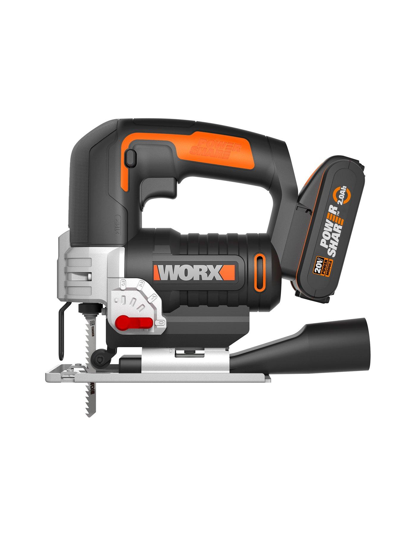 Image 2 of 6 of Worx 20V 24mm Cordless Jigsaw with x1 2.0Ah Battery, Charger &amp; Case