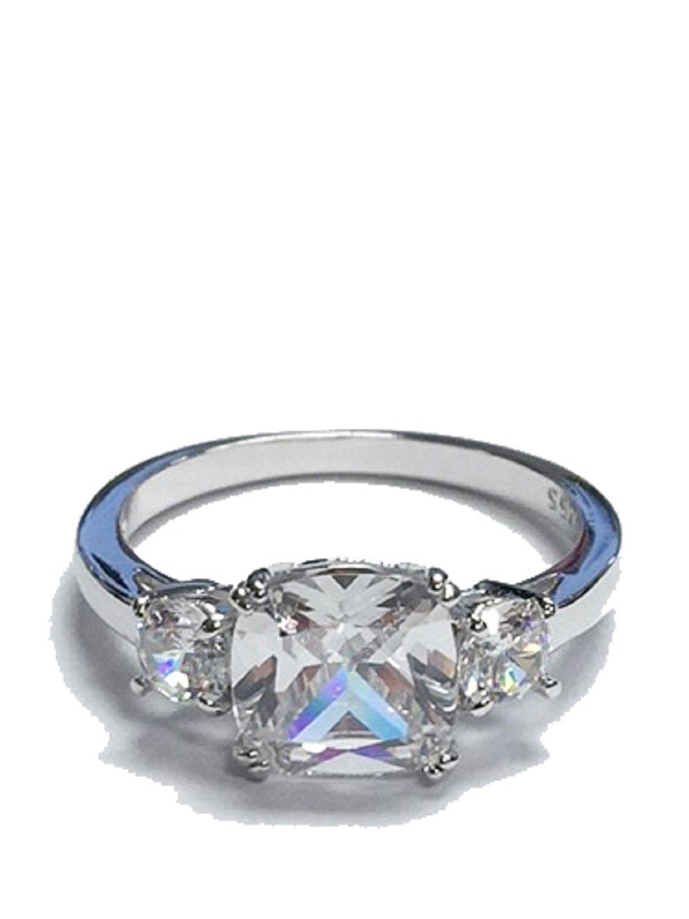 Product photograph of Buckley London The Carat Collection - Clear Meghan Sparkle Ring from very.co.uk