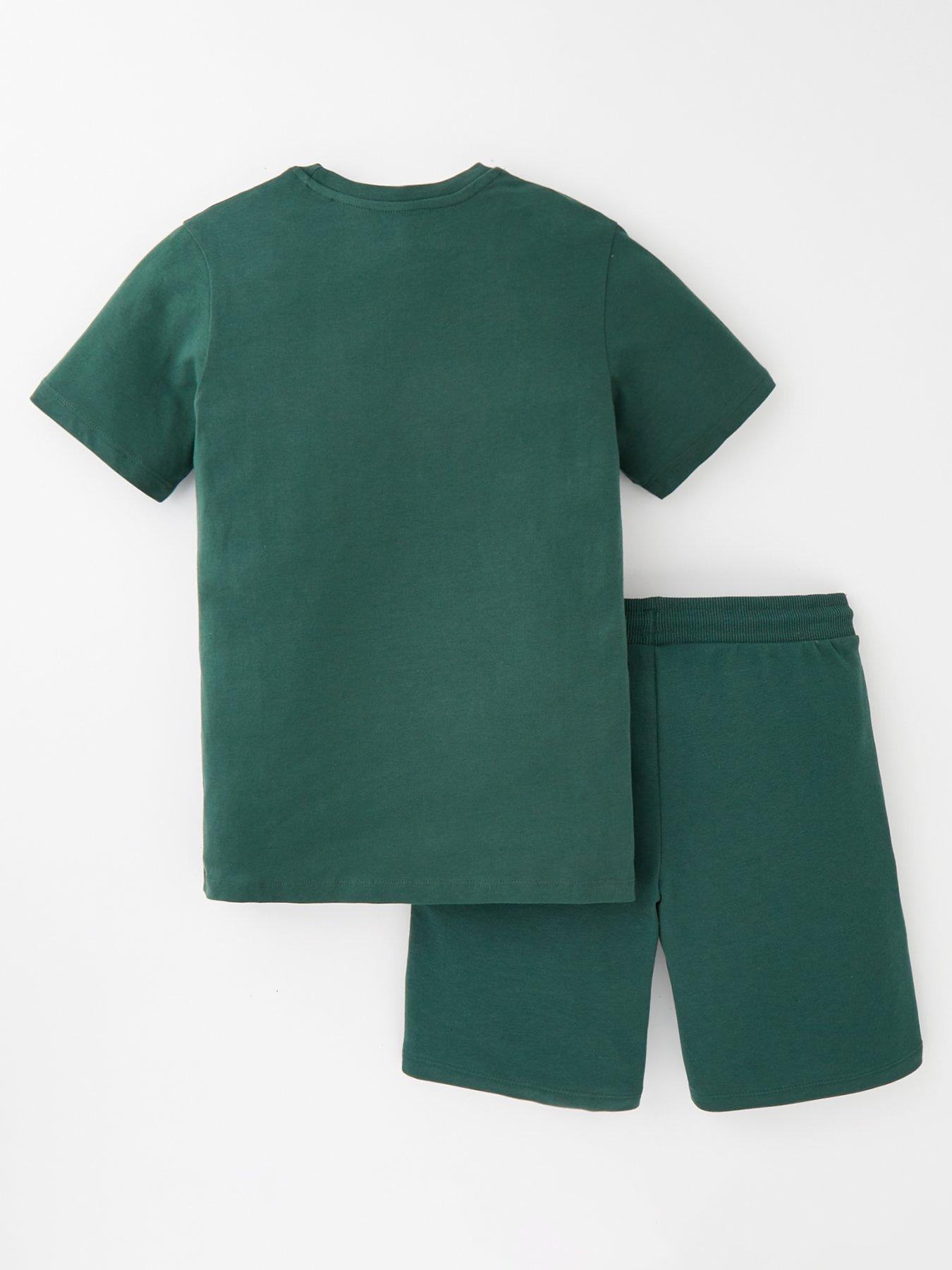 Jack & Jones Junior Boys JXJ T-shirt And Short Set - Trekking Green ...