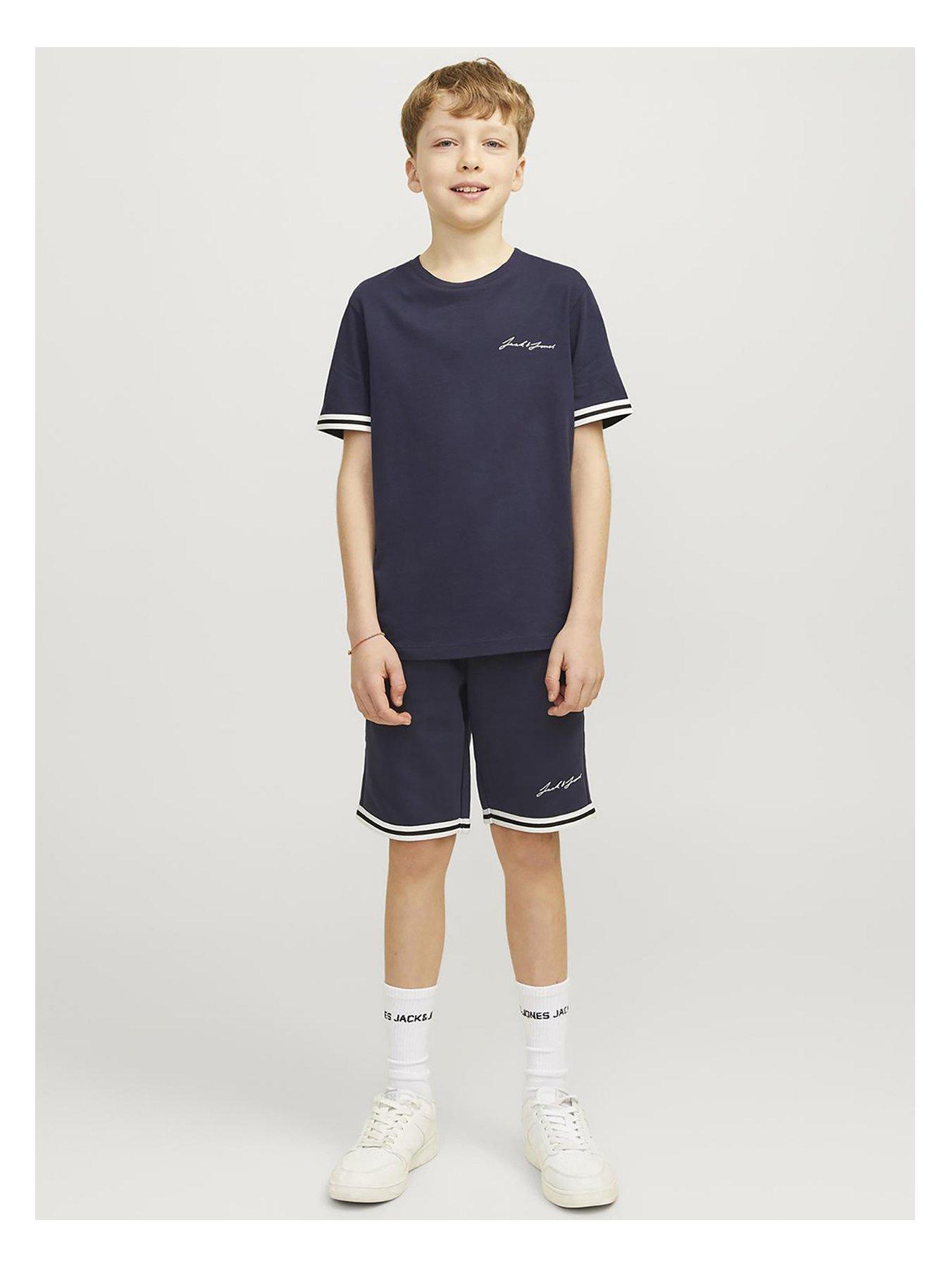 Jack & Jones Junior Boys JXJ T-shirt And Short Set - Navy Blazer | Very