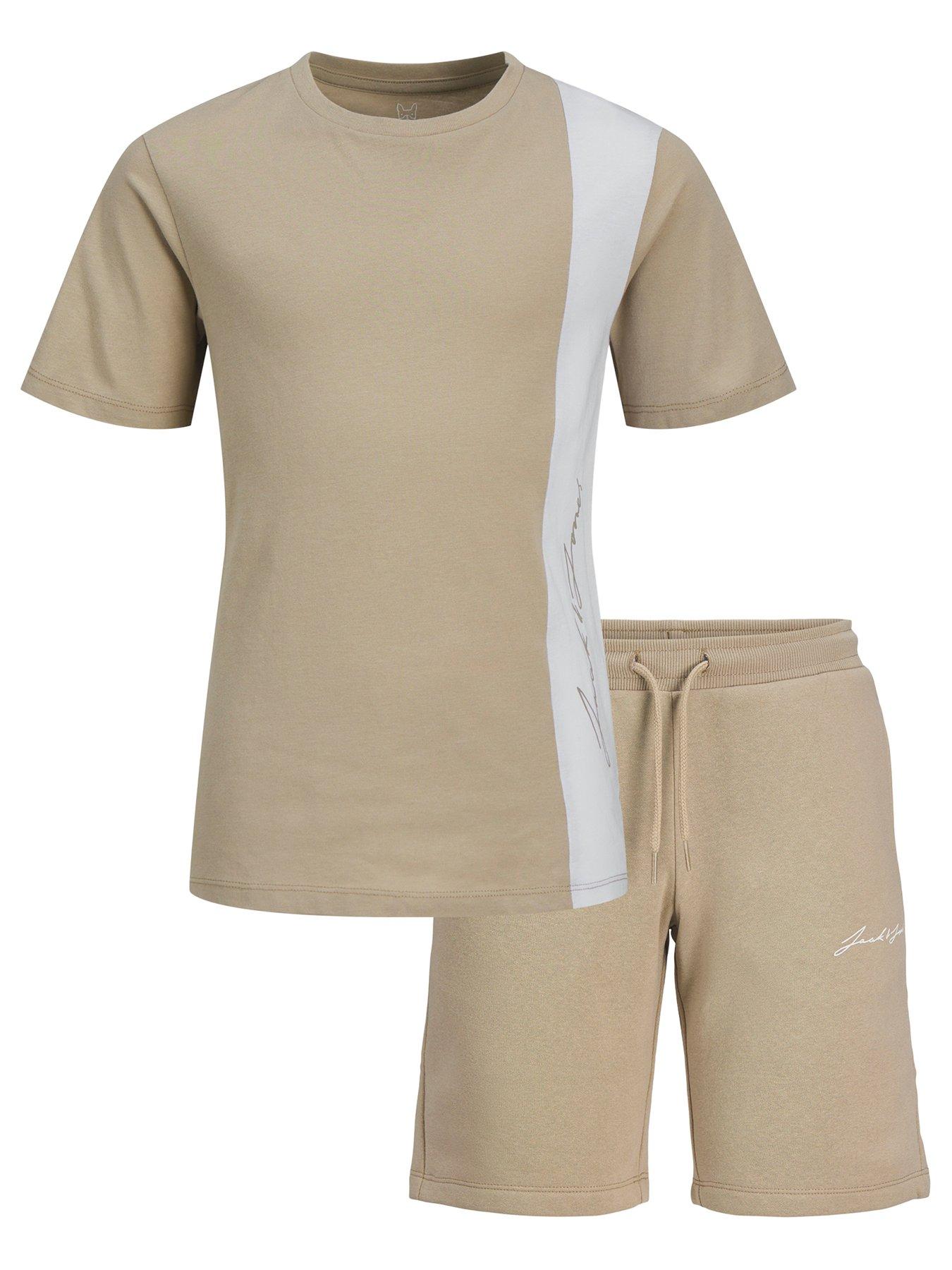 jack-jones-junior-boys-jax-blocking-t-shirt-and-short-set-crockery-white