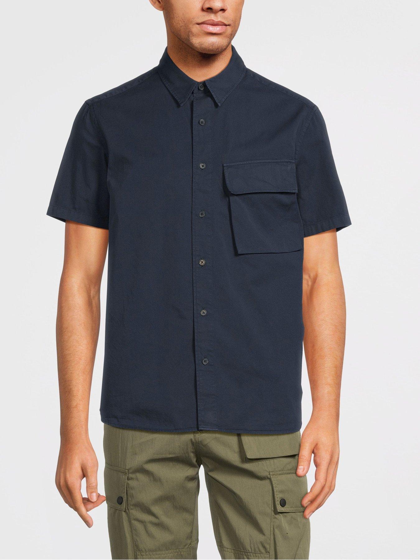 belstaff-scale-short-sleeve-shirt-navy