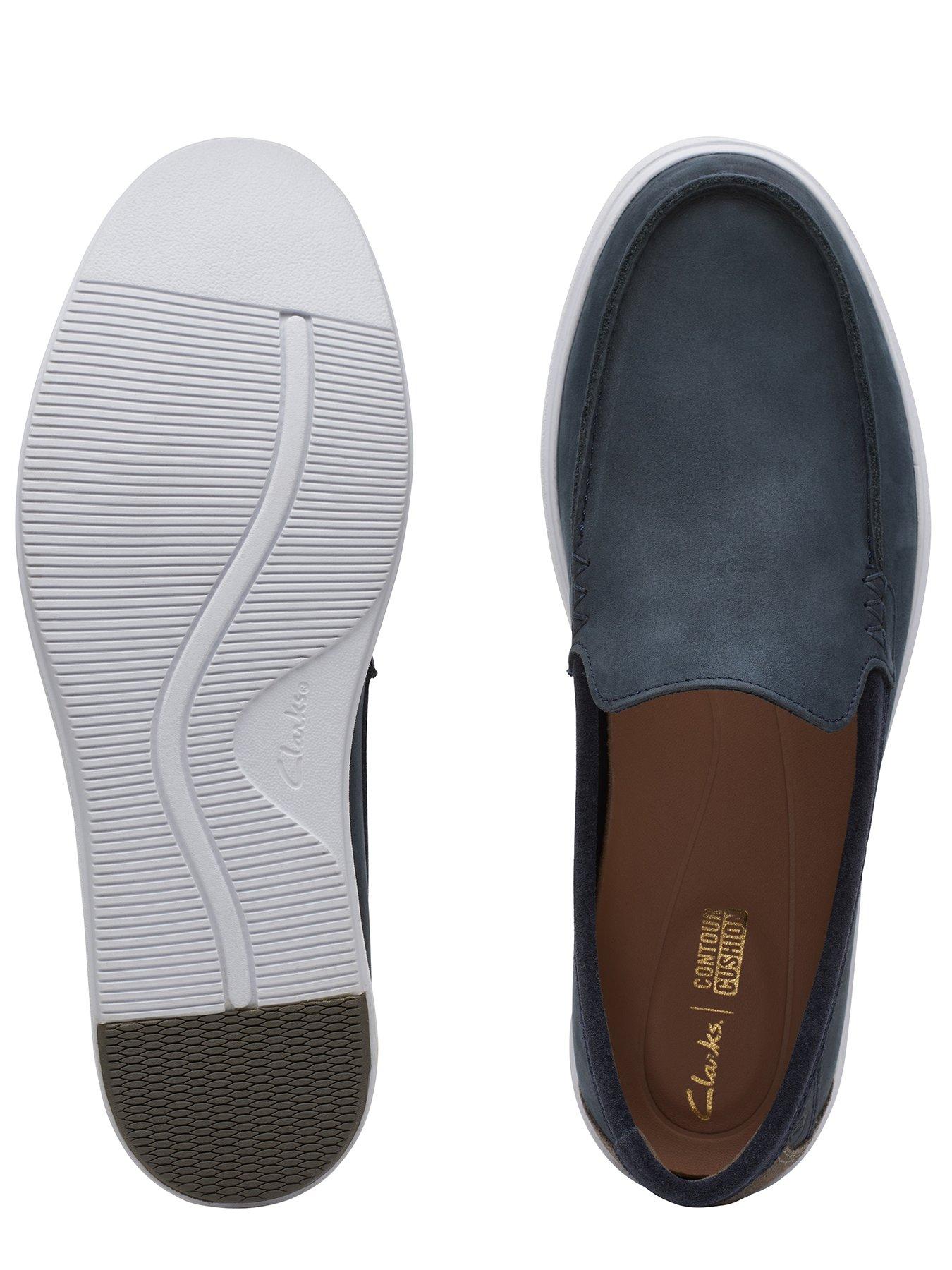 Clarks Bratton Loafer Shoes - Navy | Very.co.uk