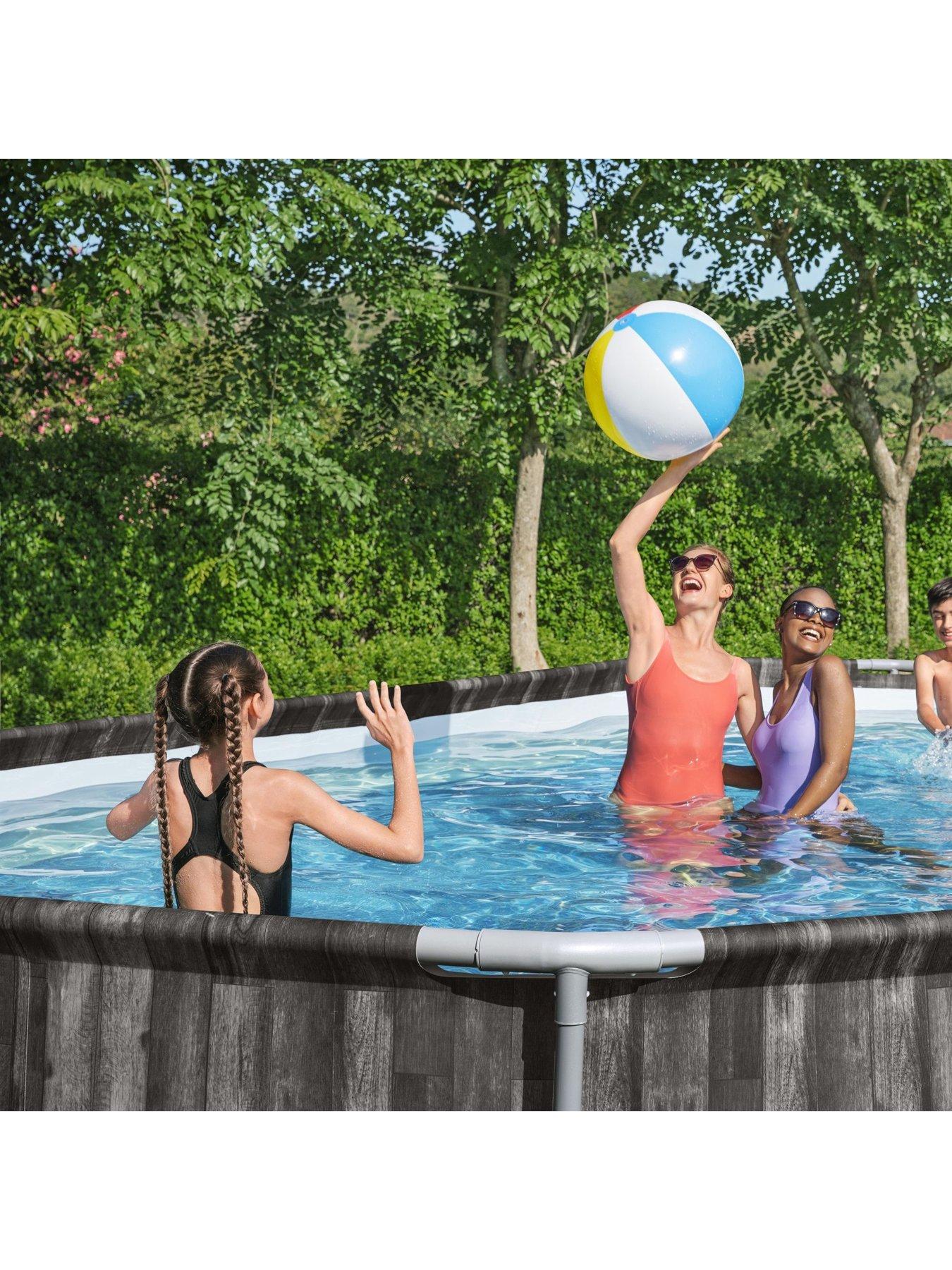 Image 3 of 7 of Bestway 20ft x 12ft&nbsp;Power Steel Oval Pool Set, Filter Pump, Ladder with Pool Cover