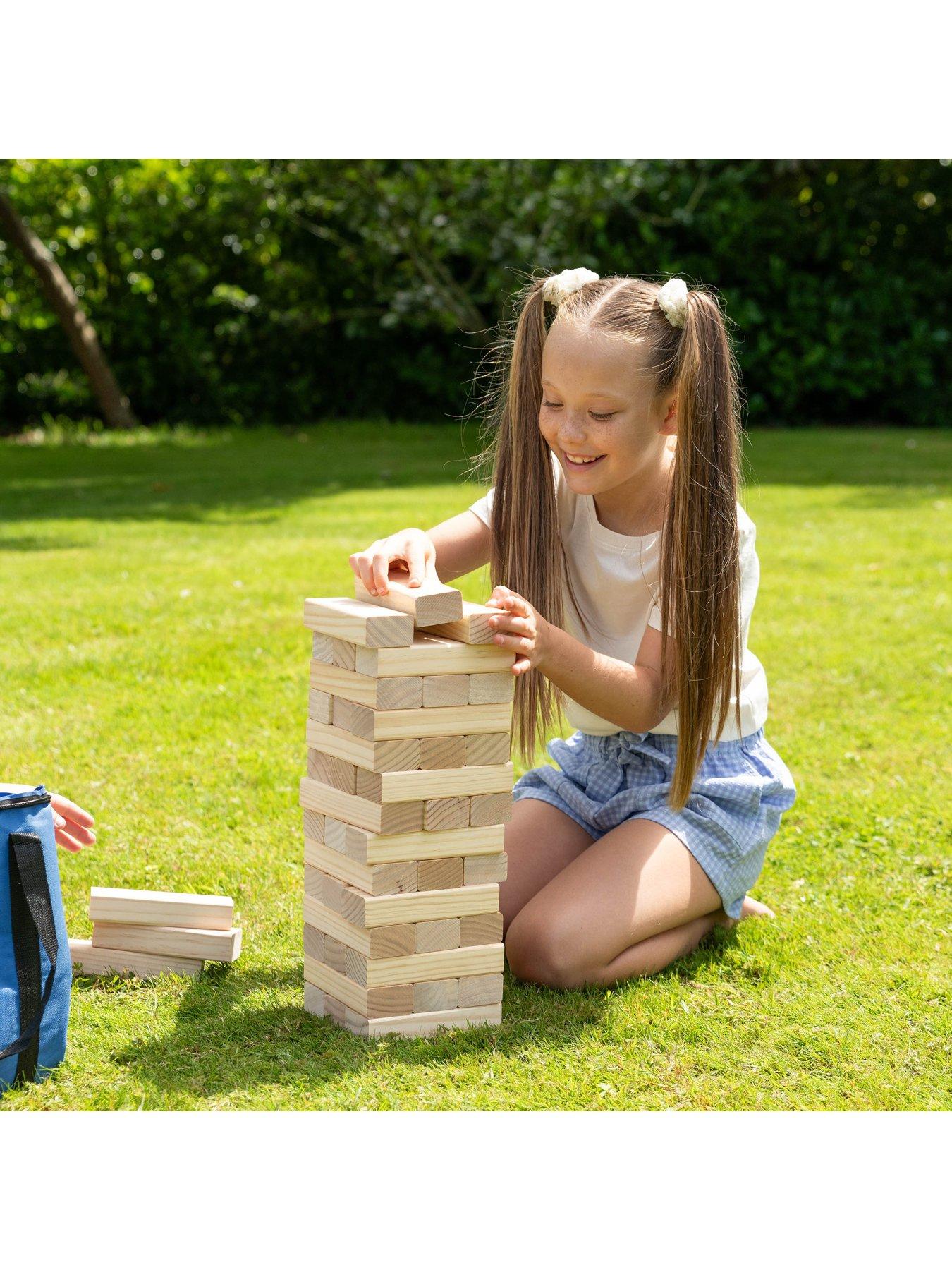 Image 3 of 6 of Grasshopper Games Giant Wooden Stack 'N' Fall Game