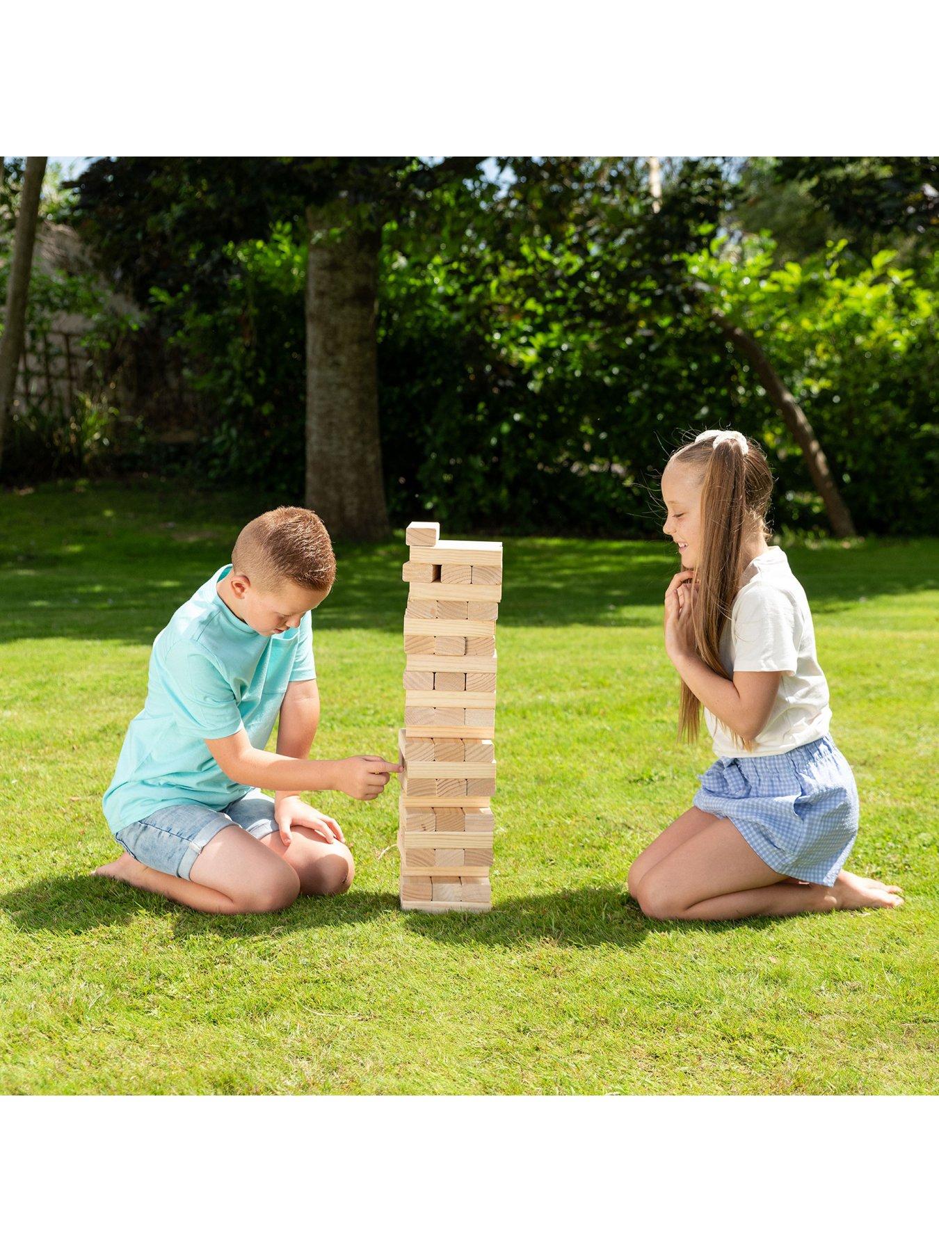 Image 4 of 6 of Grasshopper Games Giant Wooden Stack 'N' Fall Game