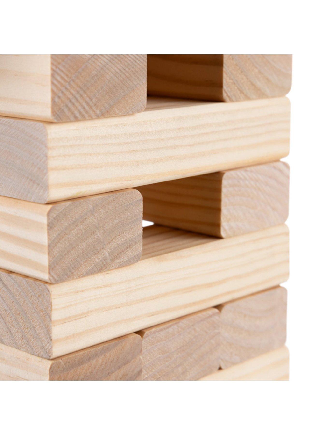 Image 5 of 6 of Grasshopper Games Giant Wooden Stack 'N' Fall Game