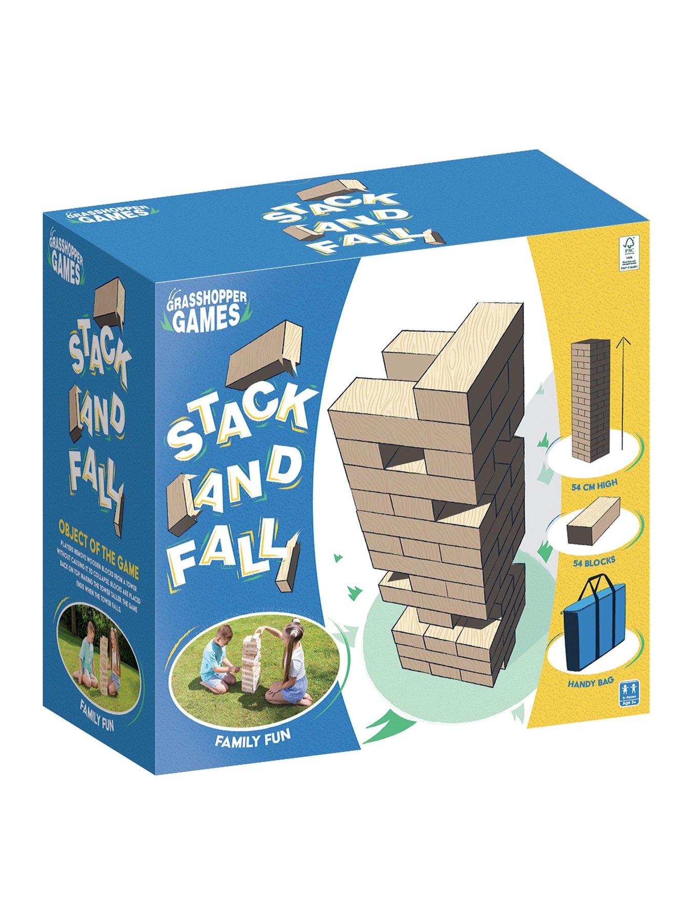 Image 6 of 6 of Grasshopper Games Giant Wooden Stack 'N' Fall Game