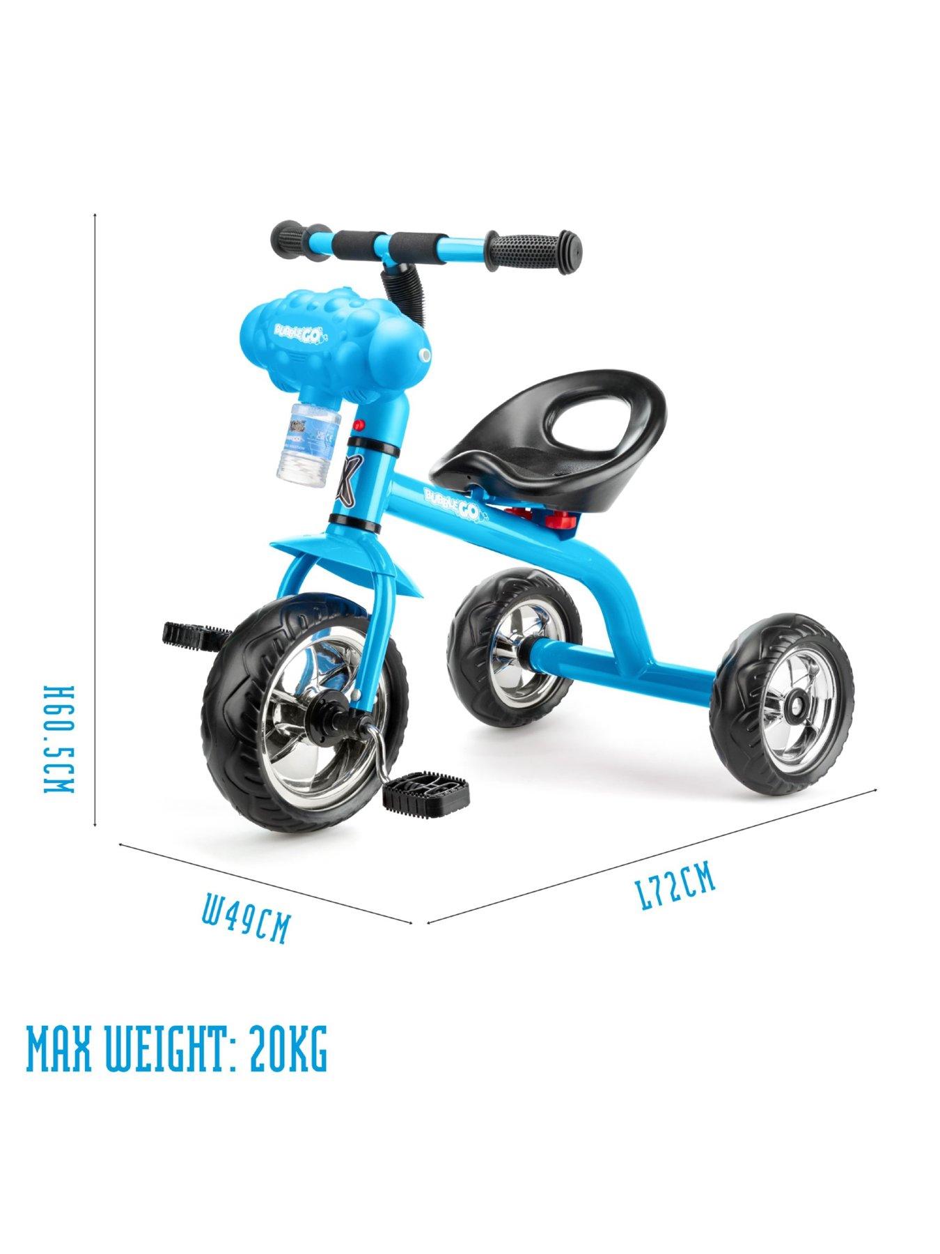 Image 2 of 7 of XOOTZ Bubble Go Trike - Blue with LED Lights