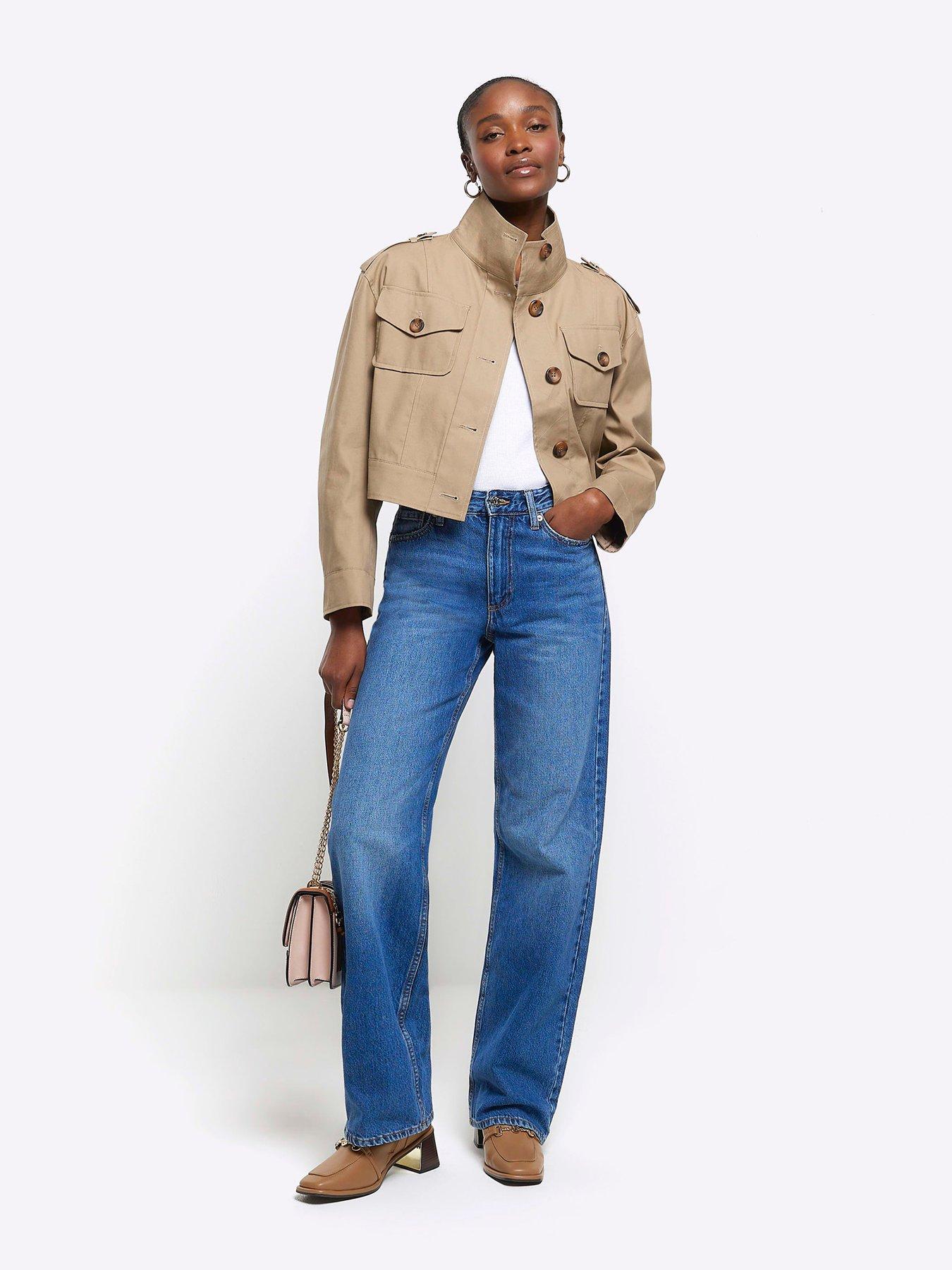 Image 3 of 4 of River Island Cropped Trench - Beige