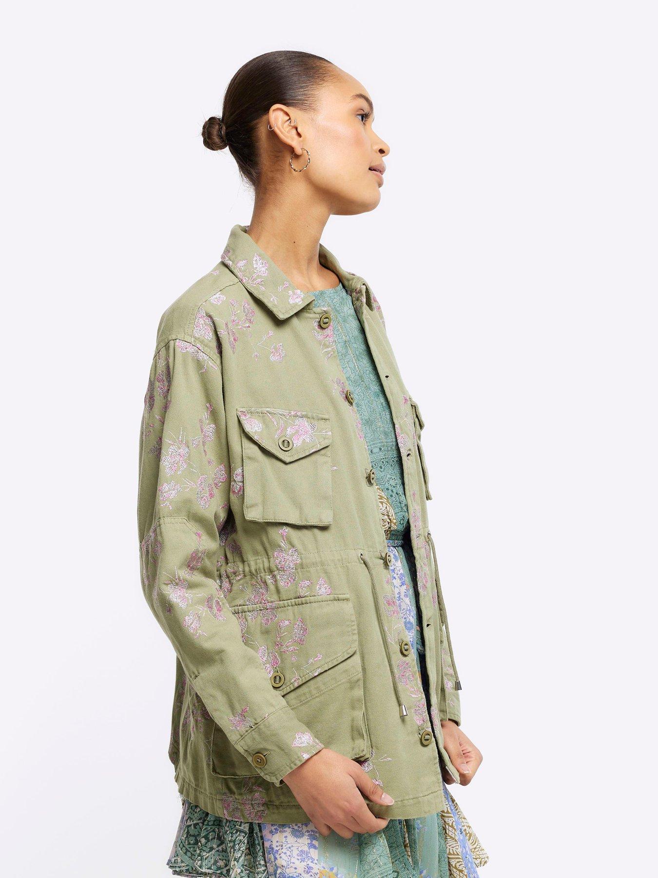 Khaki 4 clearance pocket utility shacket