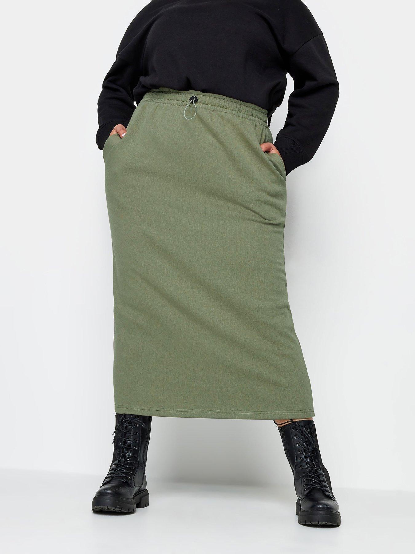 Long khaki skirts outlet xxl