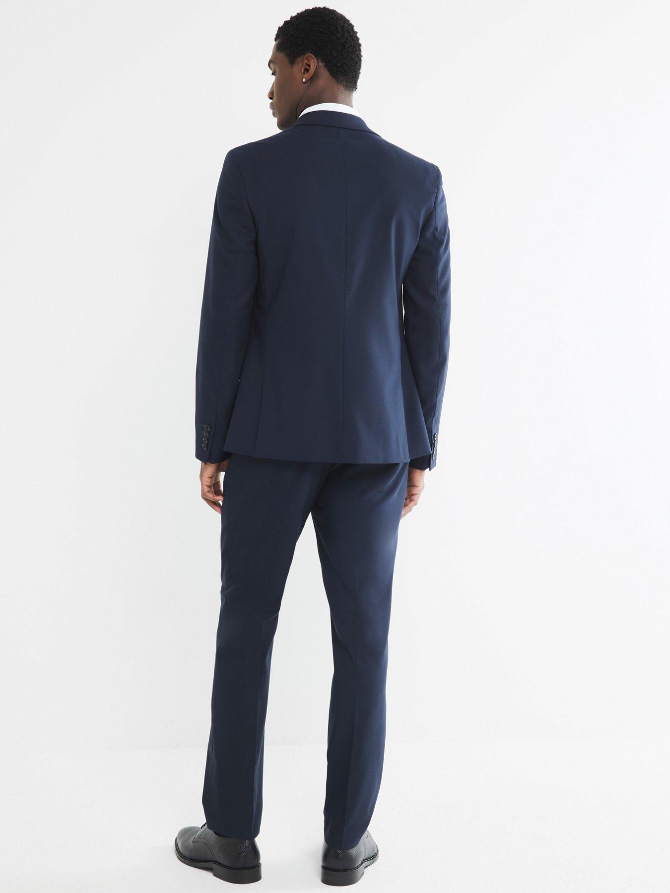 River Island Plain Slim Suit Trousers - Navy | Very