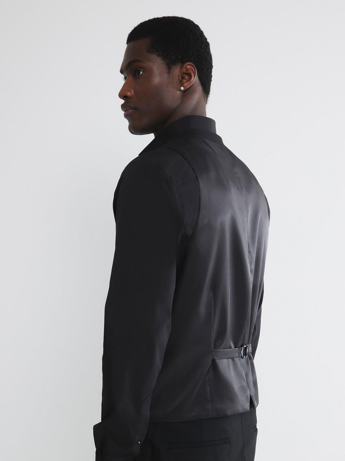 River Island Plain Single Breasted Suit Waistcoat Black Very