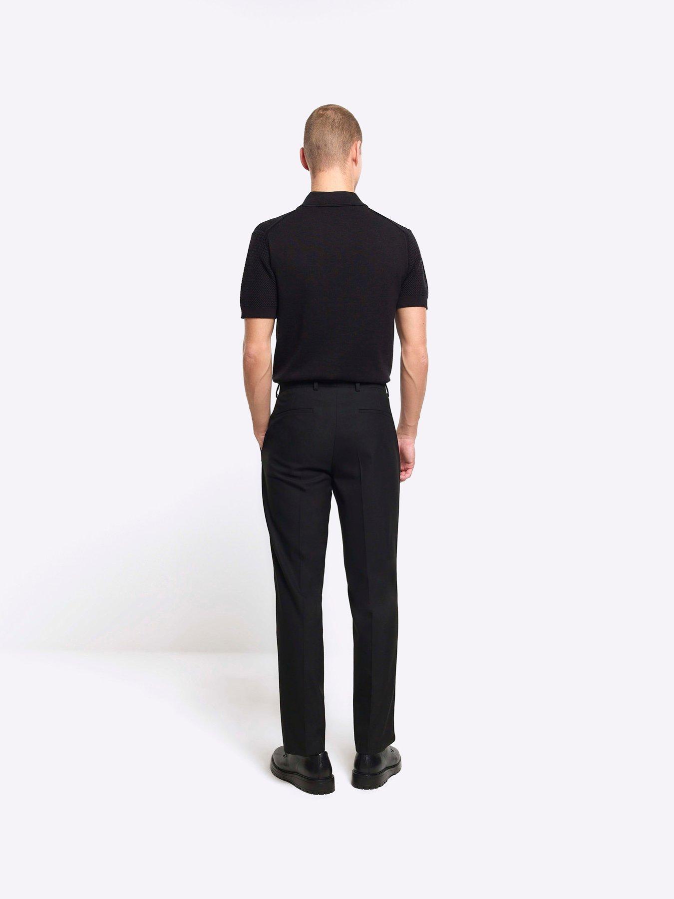 River Island Plain Slim Suit Trousers - Black | Very.co.uk