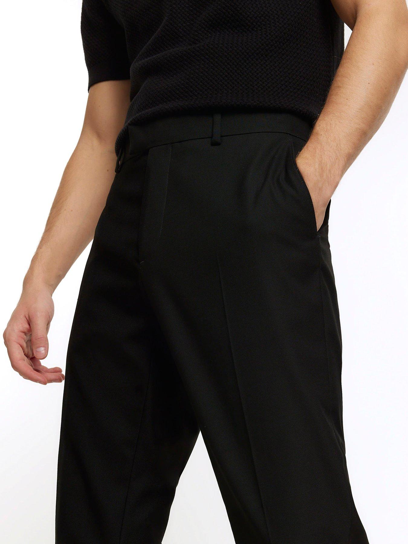 Image 4 of 4 of River Island Plain Slim Suit Trousers - Black