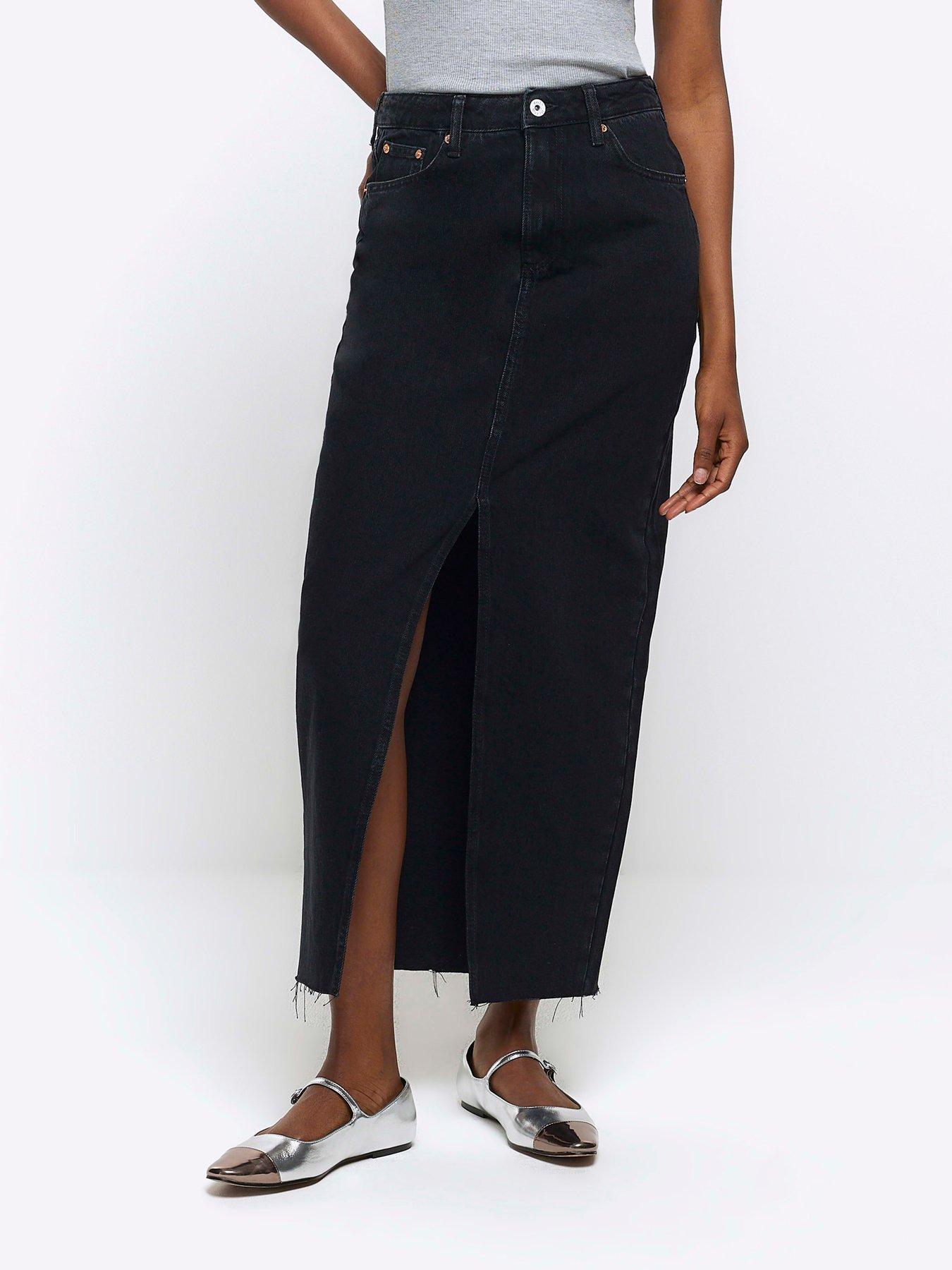 Denim maxi 2024 skirt river island