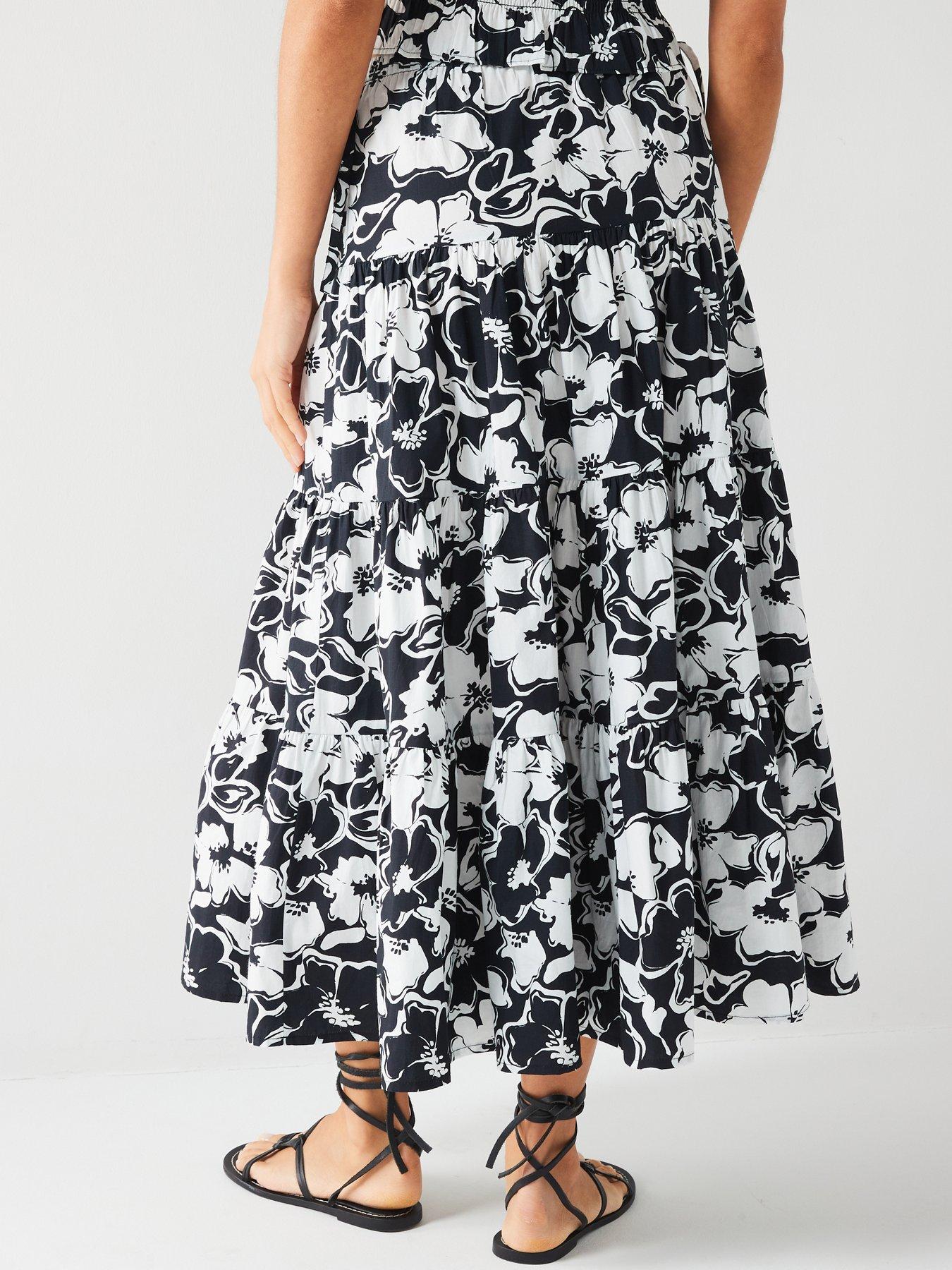 Black and white skirt 2 piece hotsell