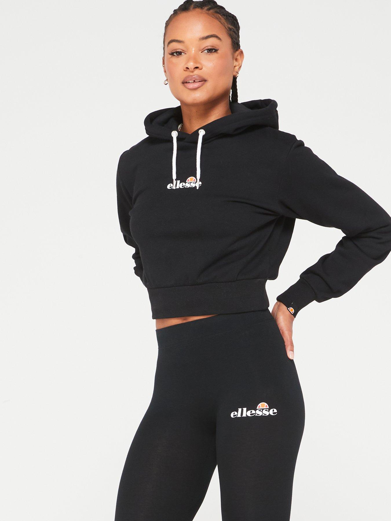 Women s Vilanova Leggings Crop Hoodie Tracksuit Black