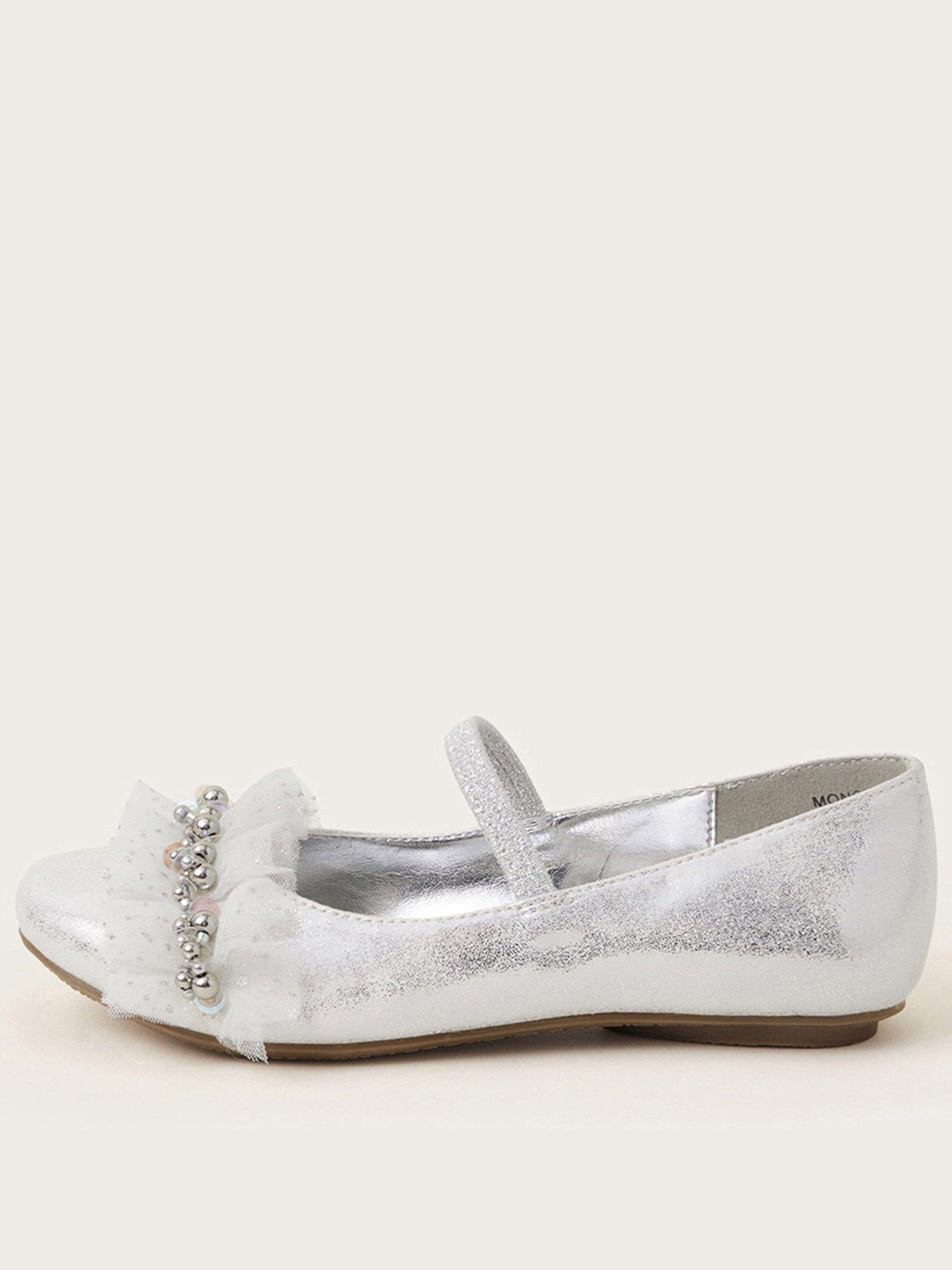 Silver sale ballerina shoes