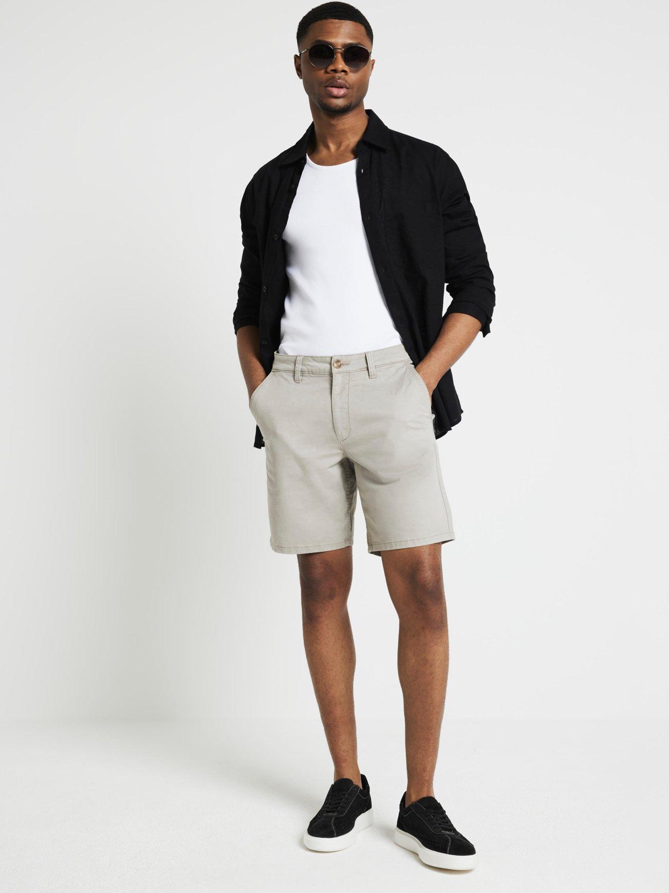 River Island Hopper Laundered Chino Short | Very.co.uk