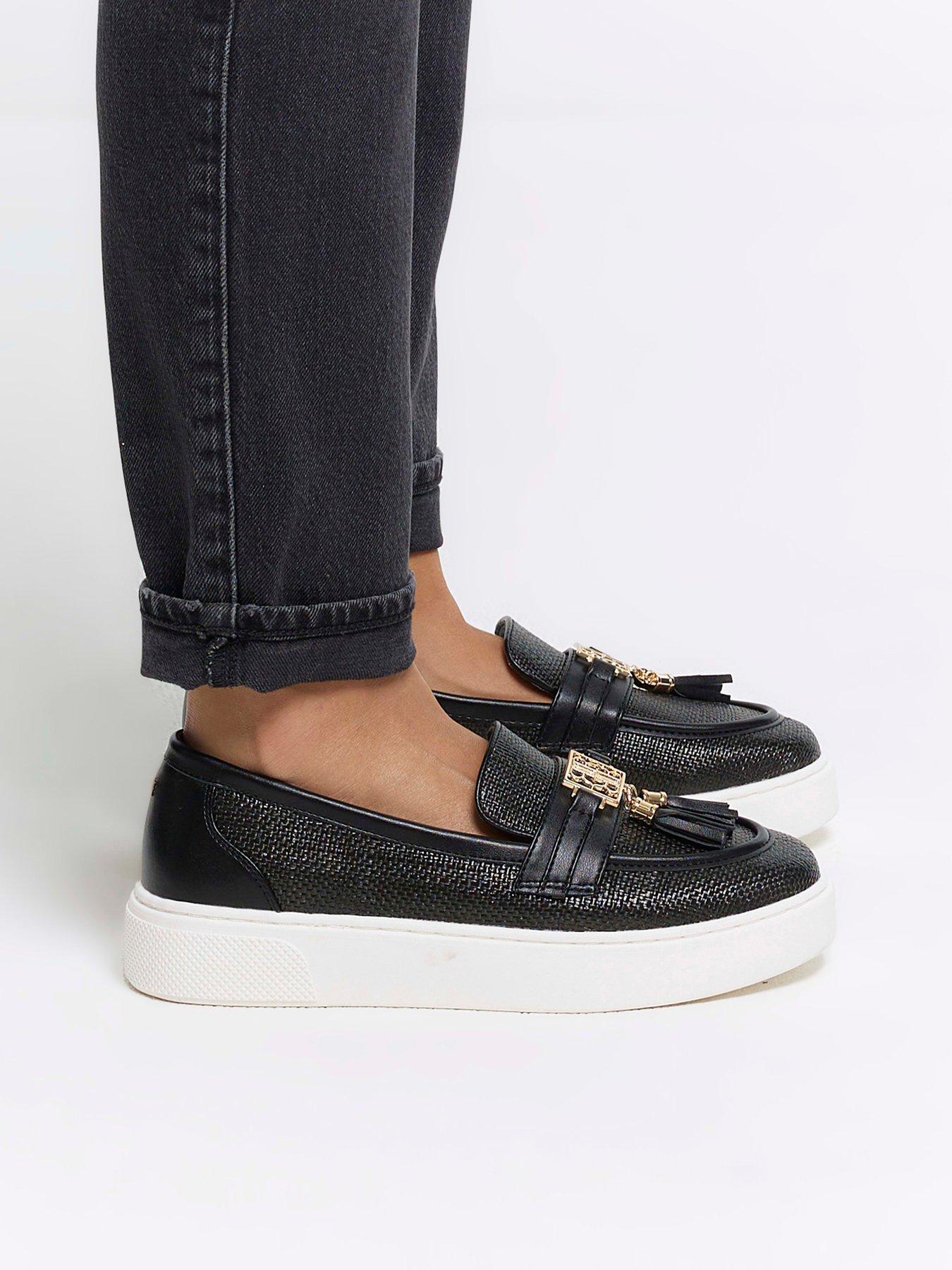 River Island Branded Loafer - Black | Very.co.uk