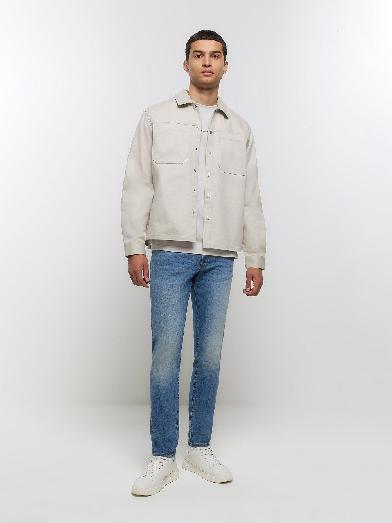 Image 4 of 6 of River Island Skinny Aslan Jeans - Blue