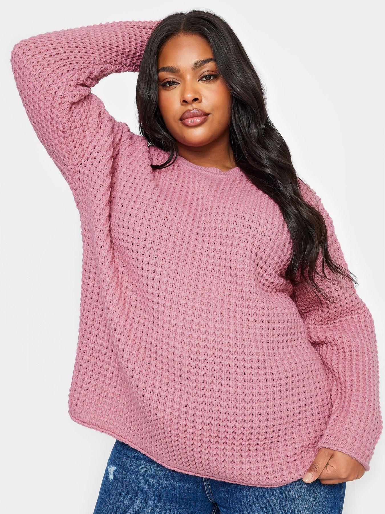 Fine knit pink on sale jumper