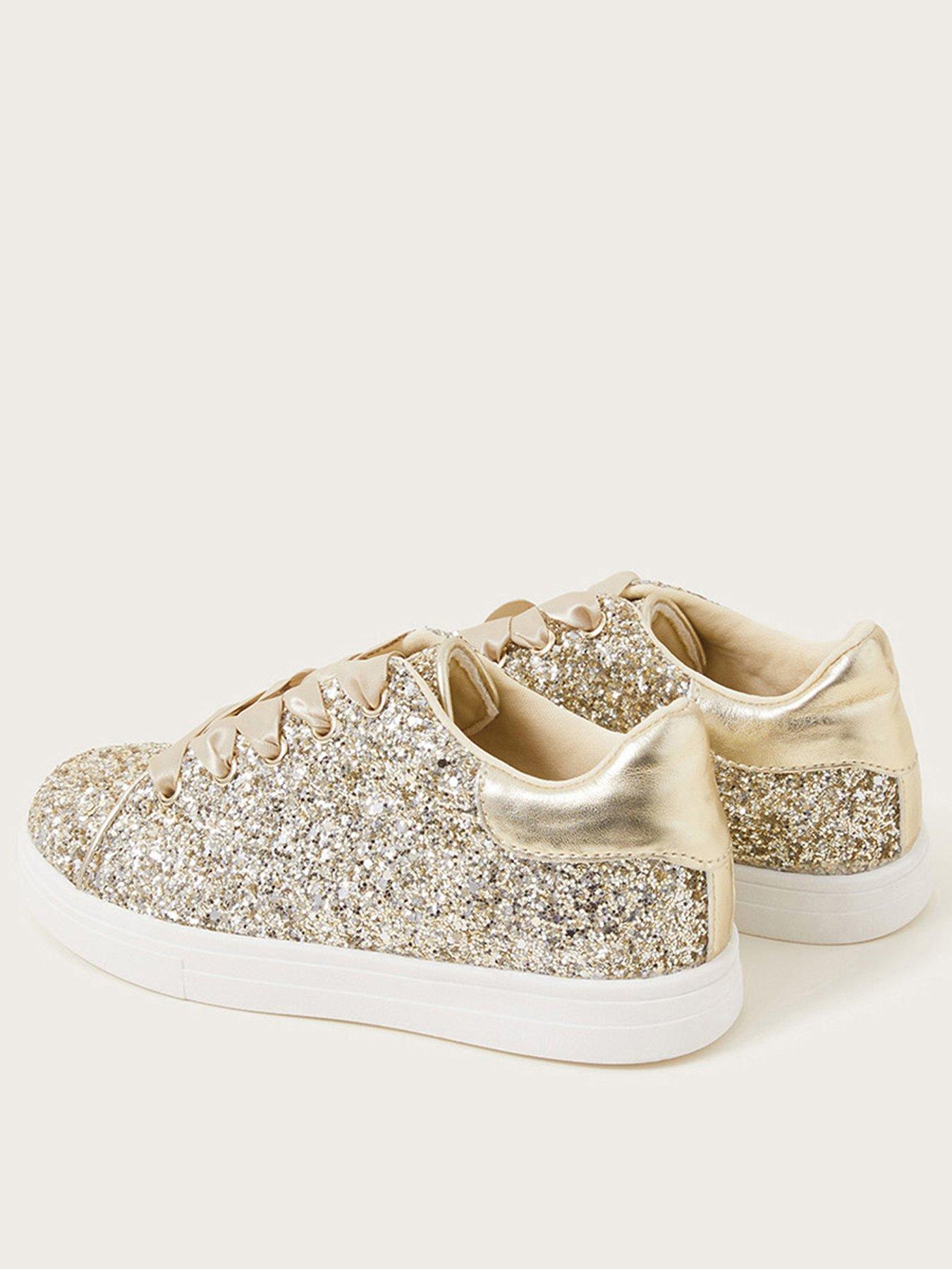 Womens white hot sale sparkly trainers