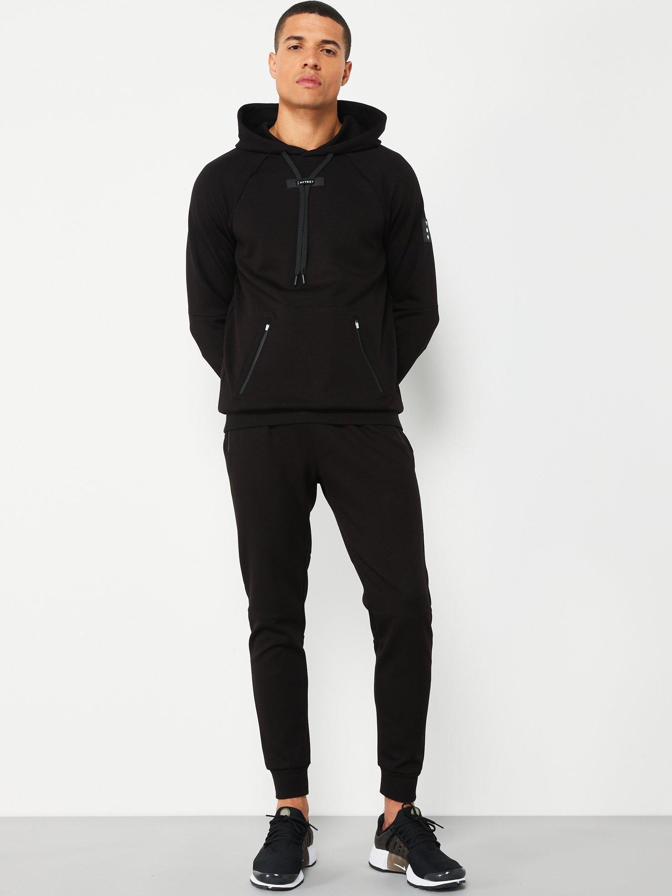 Aytee7 x Very Technical Interlock Tracksuit Hoodie - Black | Very.co.uk