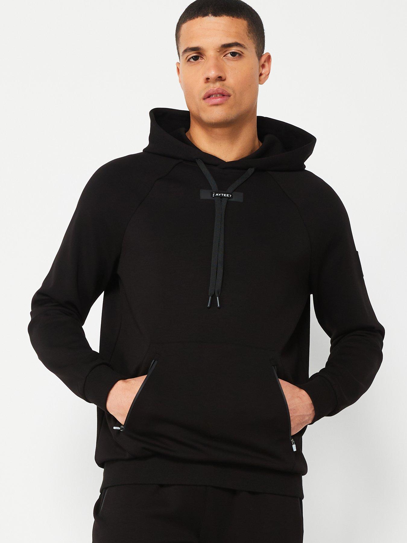 Aytee7 x Very Technical Interlock Tracksuit Hoodie - Black | Very.co.uk