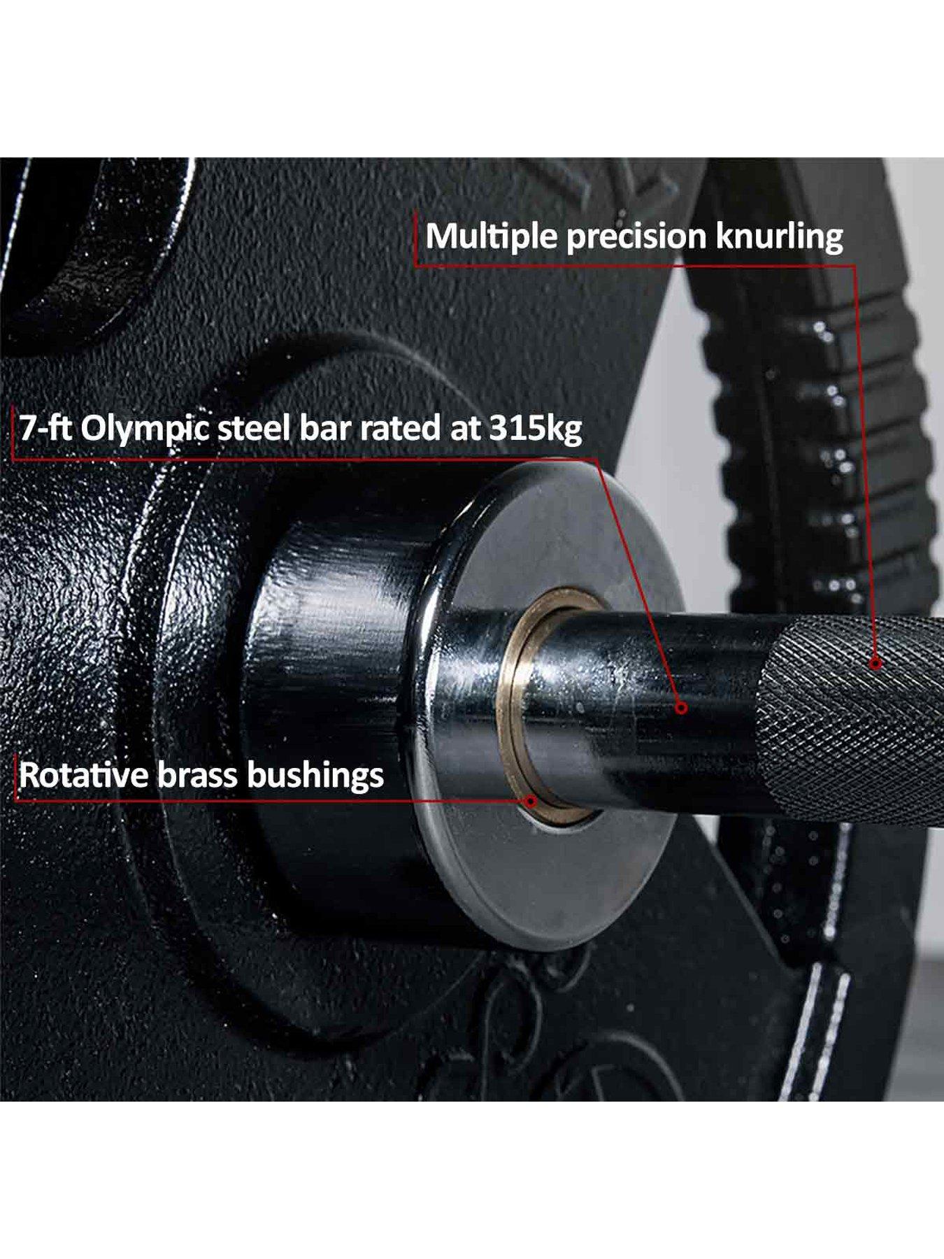 Image 4 of 7 of Marcy 100 kg Weight Set with 7ft Barbell