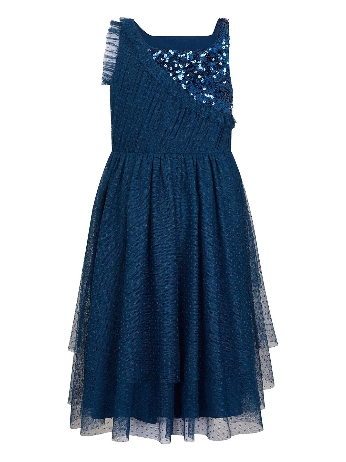 Monsoon girls navy store dress